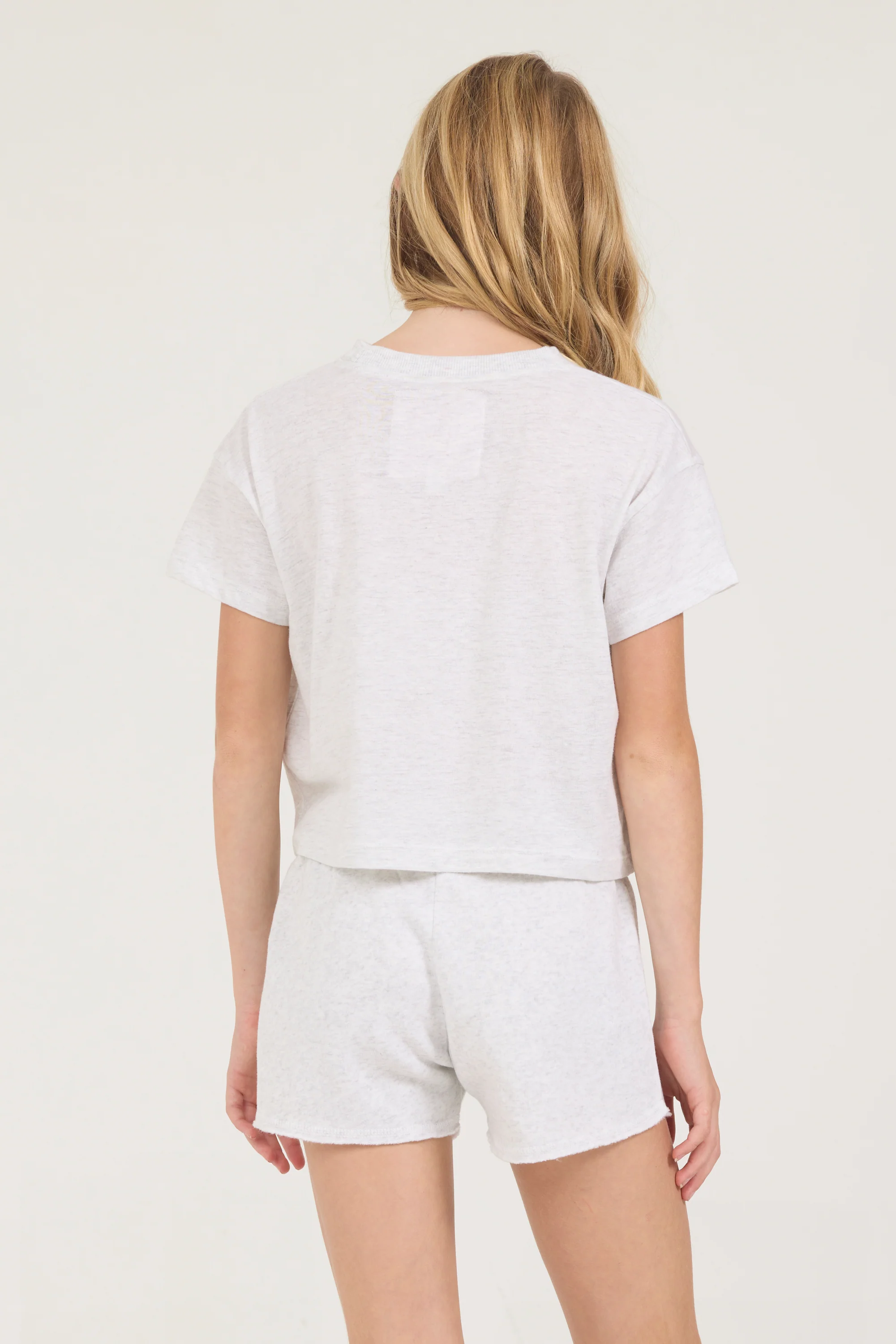 Kids Ash Grey All Thanks Bow Tee - Image 3