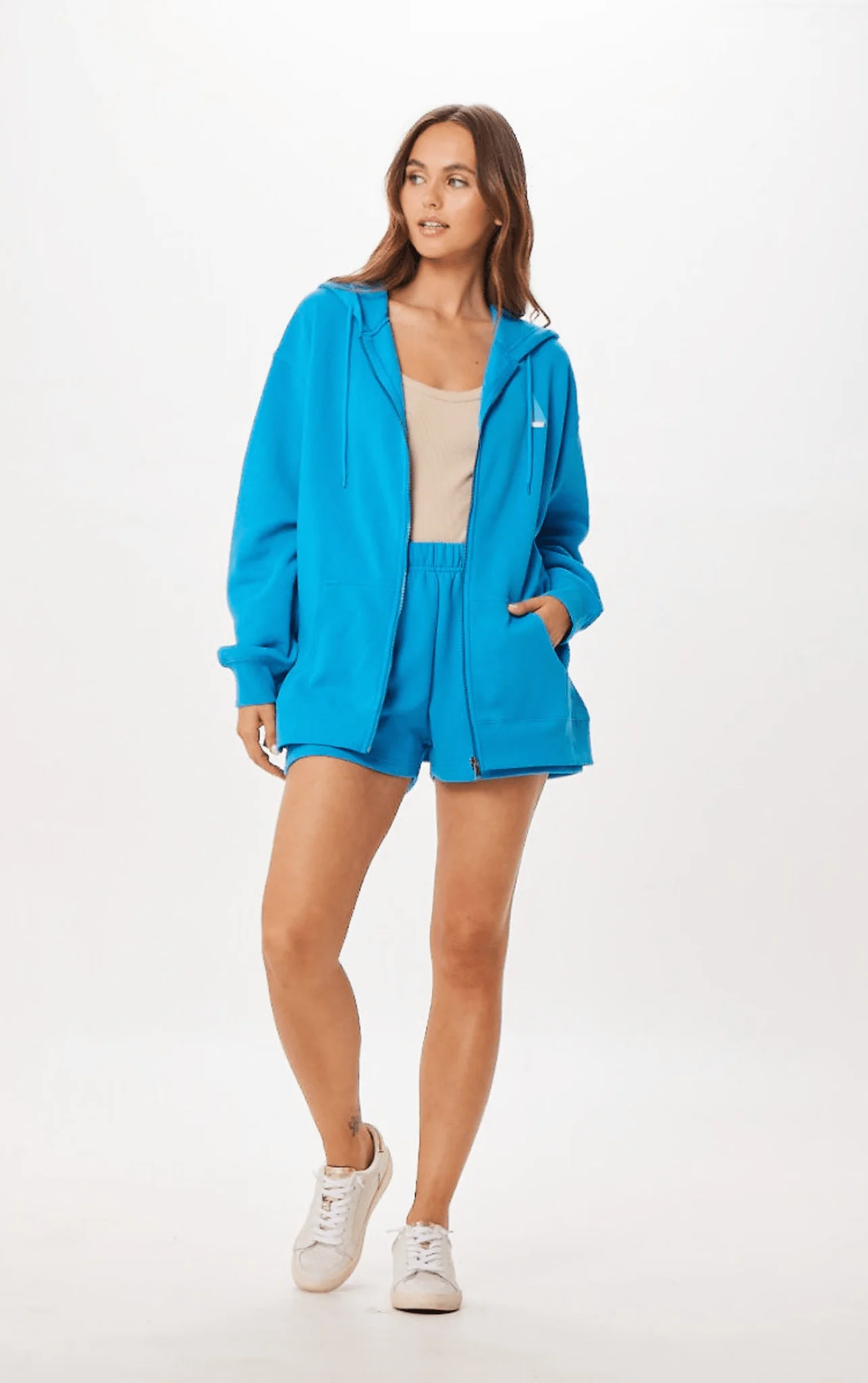 Bright Blue St. Tropez Jet Setter Surf Wash Zip Up - Image 3