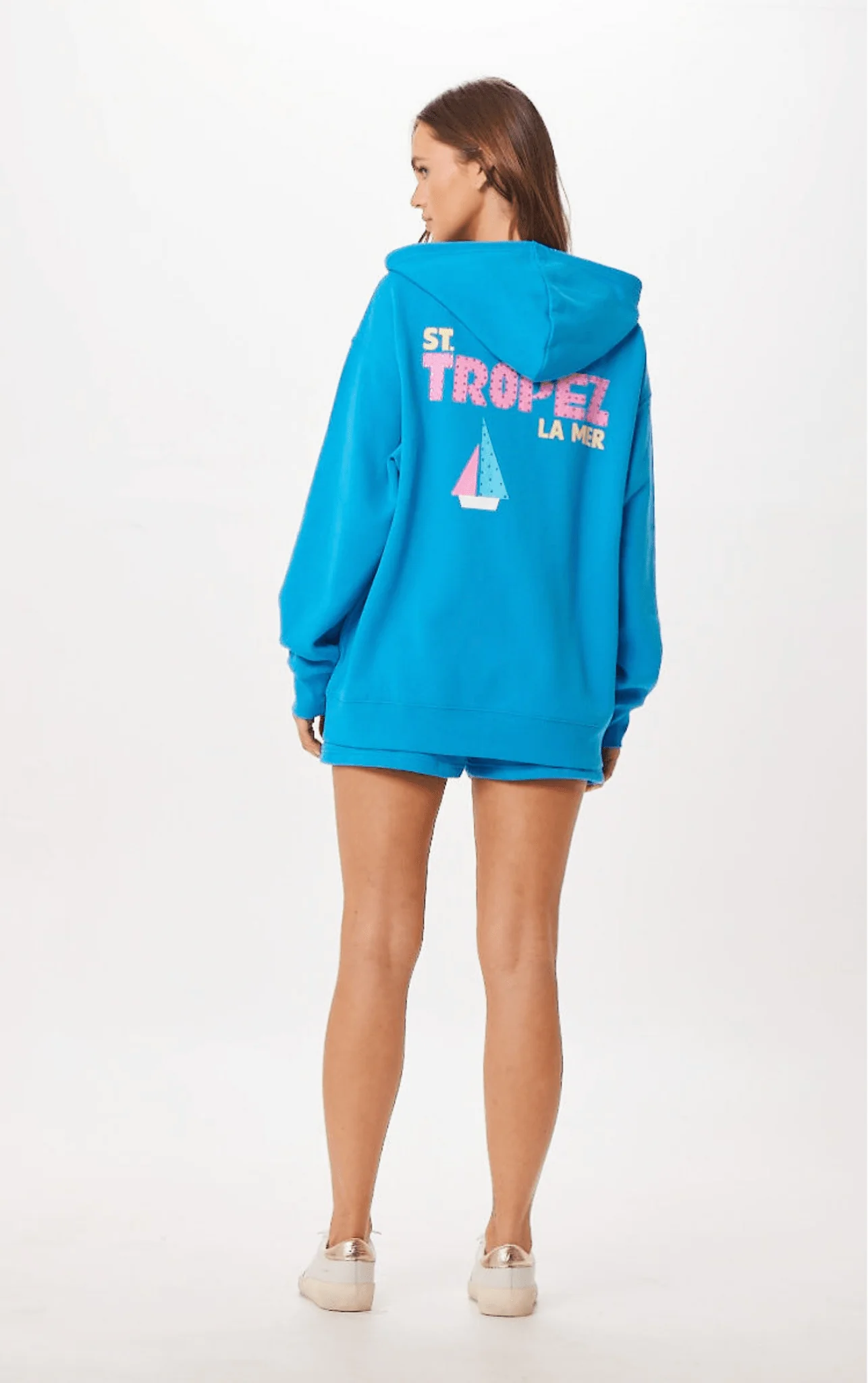 Bright Blue St. Tropez Jet Setter Surf Wash Zip Up - Image 4
