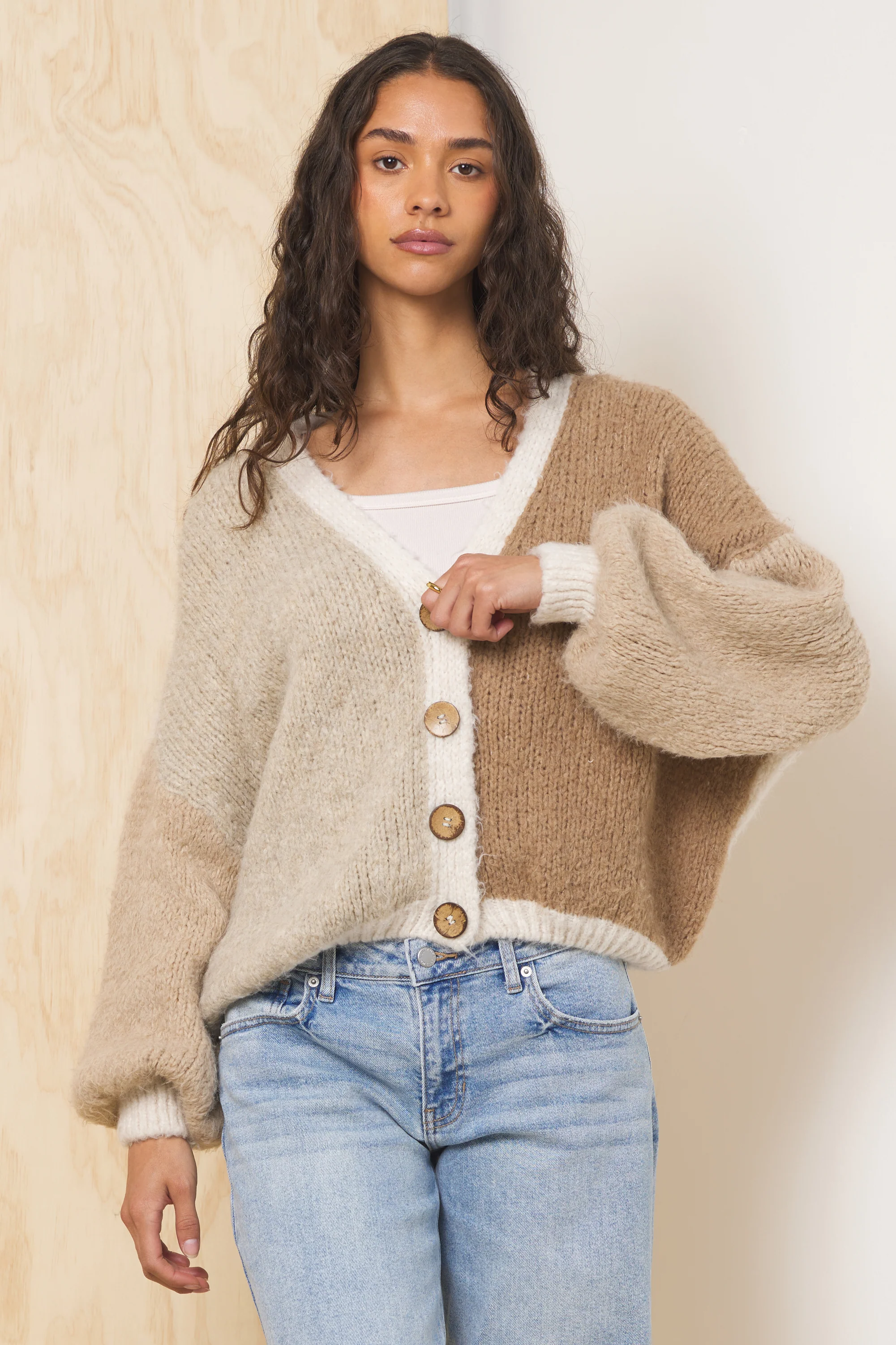 Color Block Cardigan