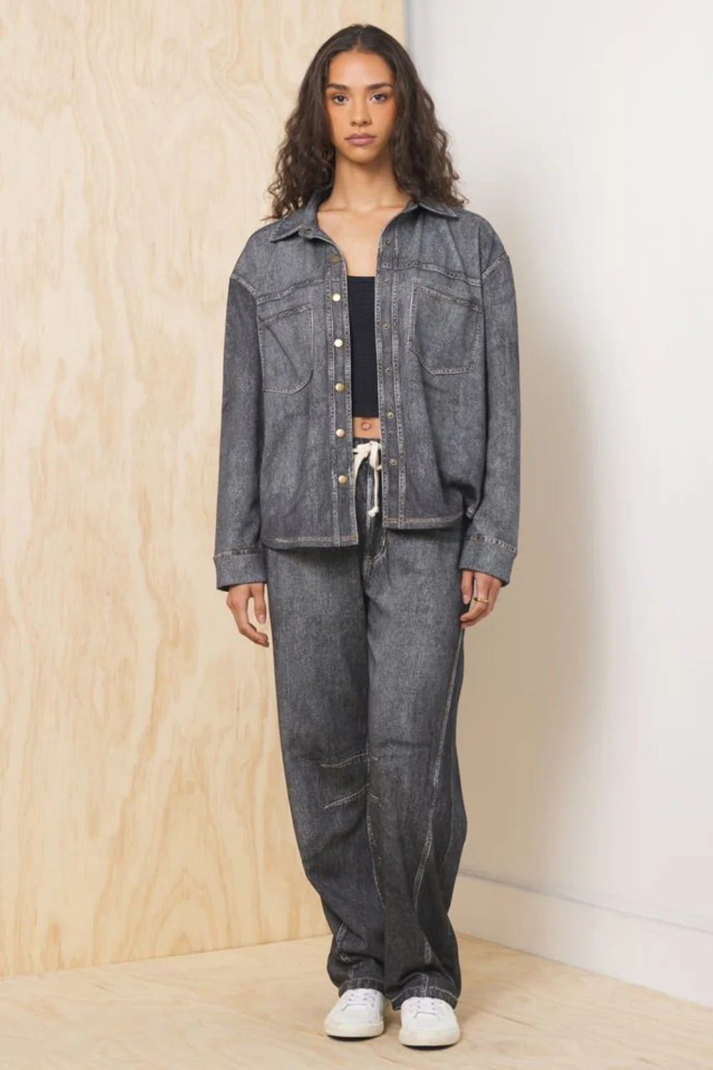 Denim Fleece 2-Piece Set - Image 2