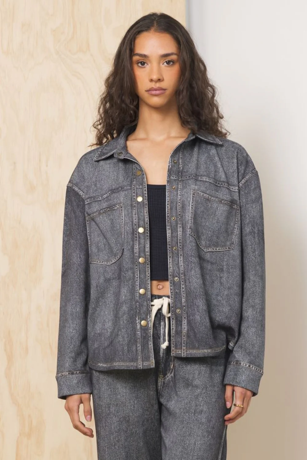 Denim Fleece 2-Piece Set - Image 3