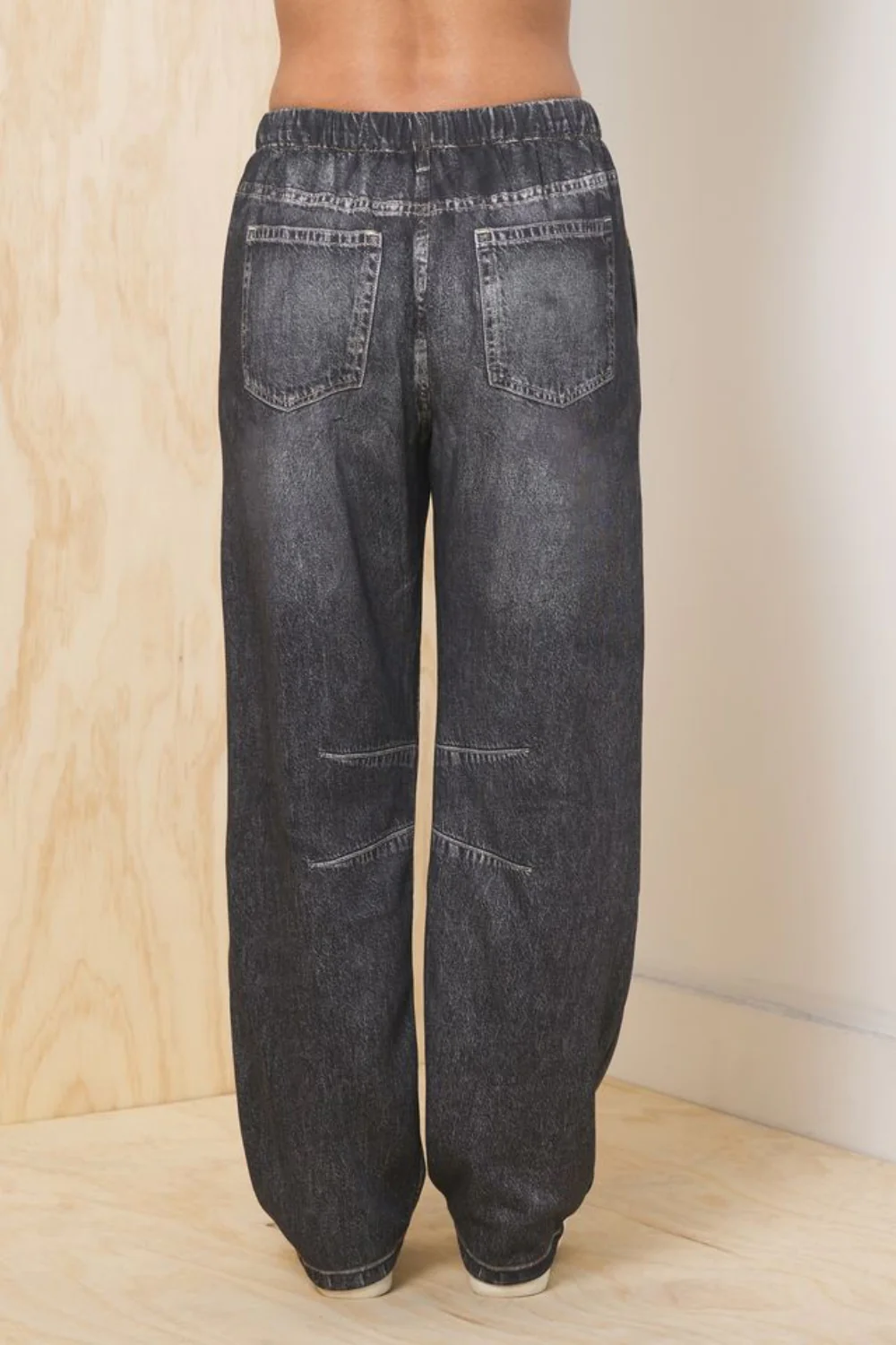 Denim Fleece Barrel Pant - Image 3