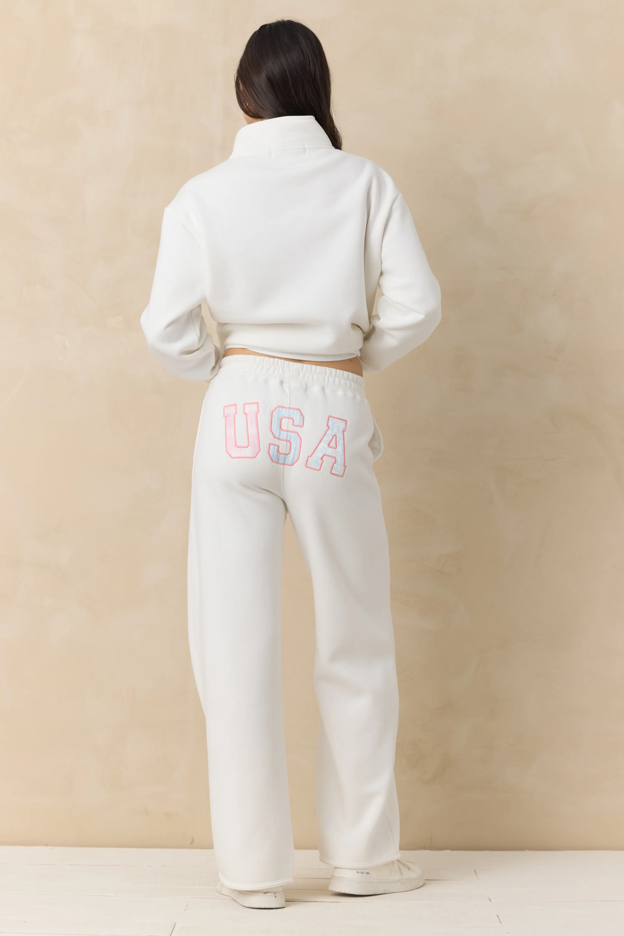 Fleece Wide Leg Pant with USA Applique - Image 4