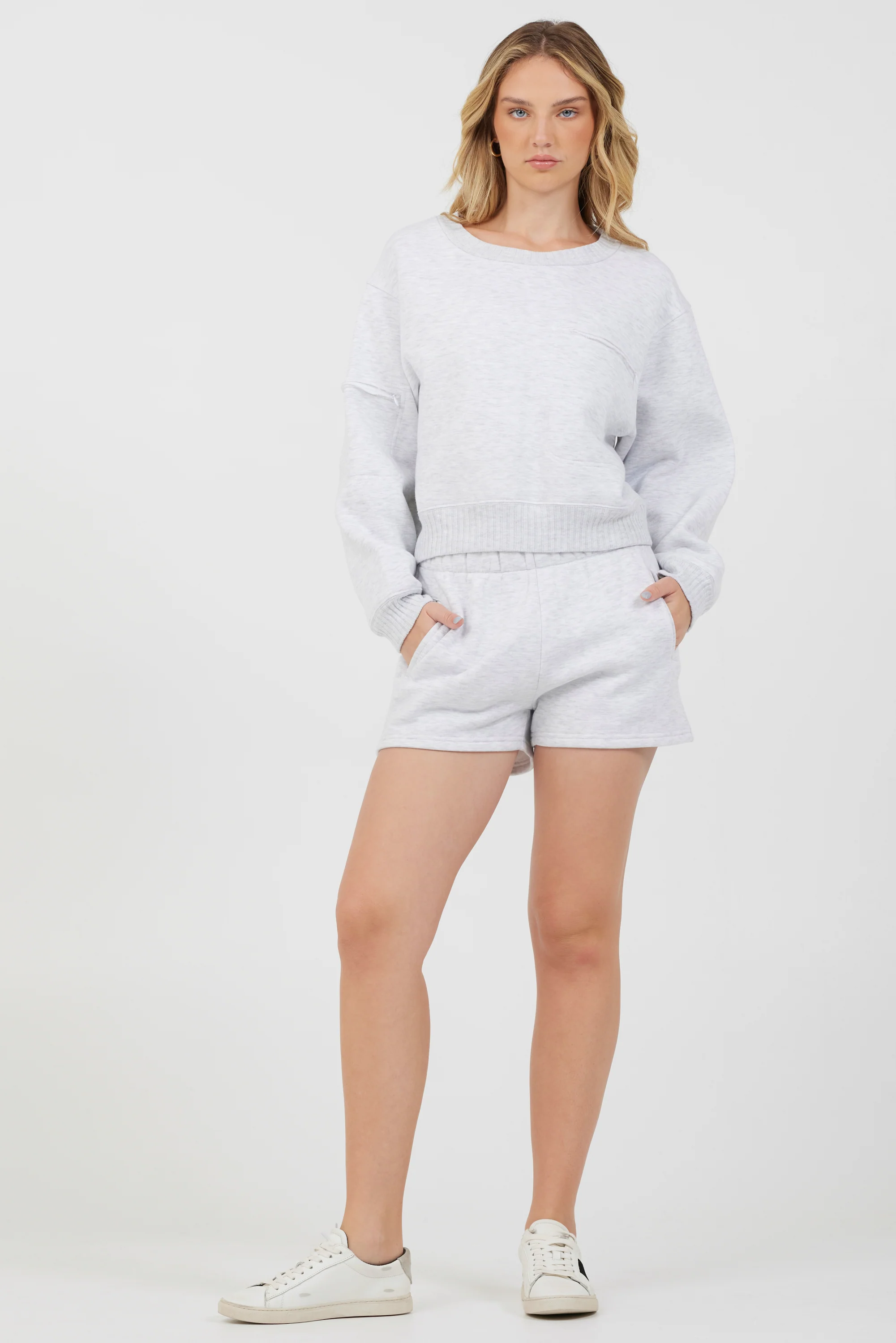 Grey Icicle Essential Fleece Crewneck - Image 4
