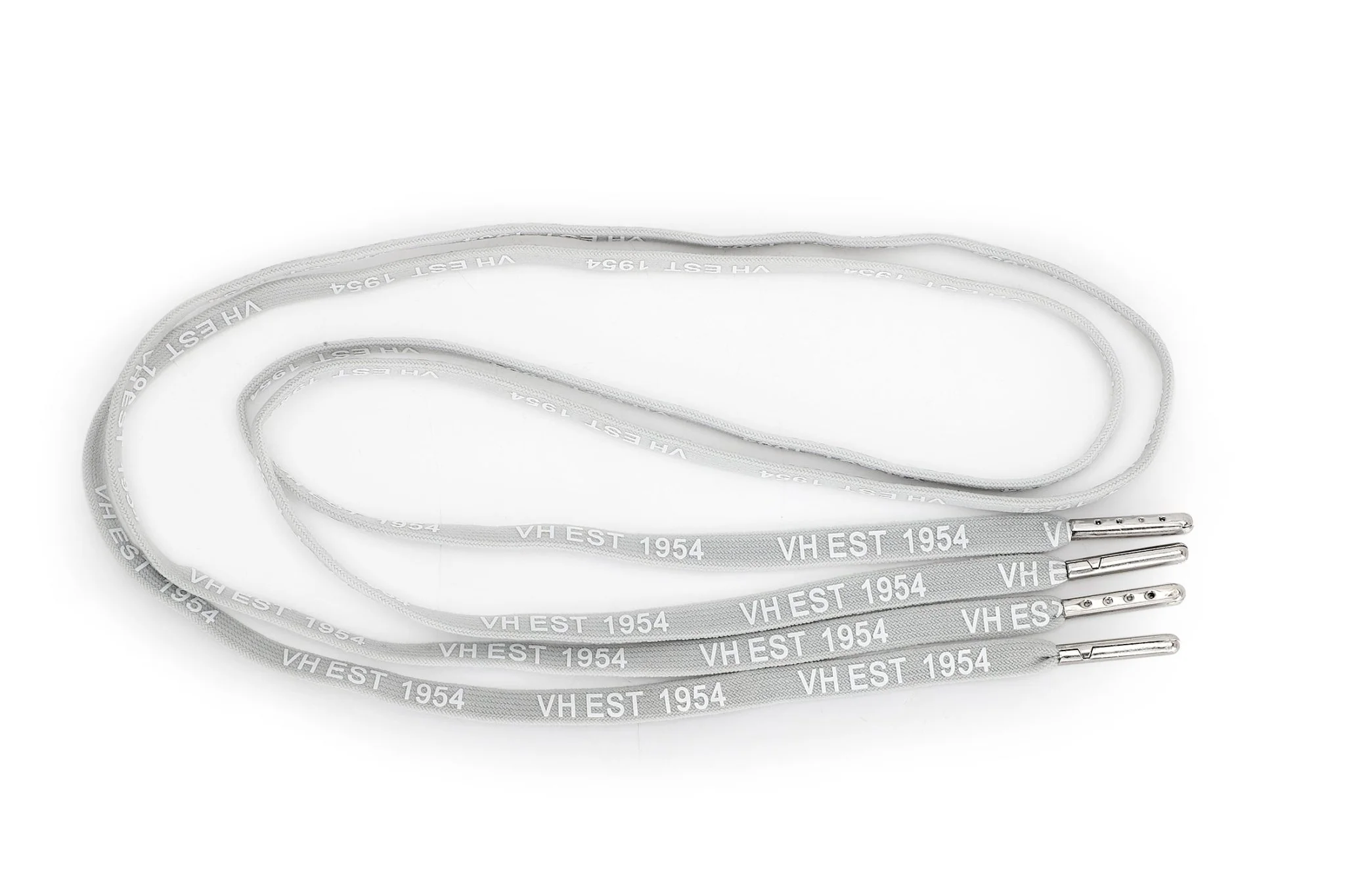 GREY WHITE SILVER TIP LACES - Image 3