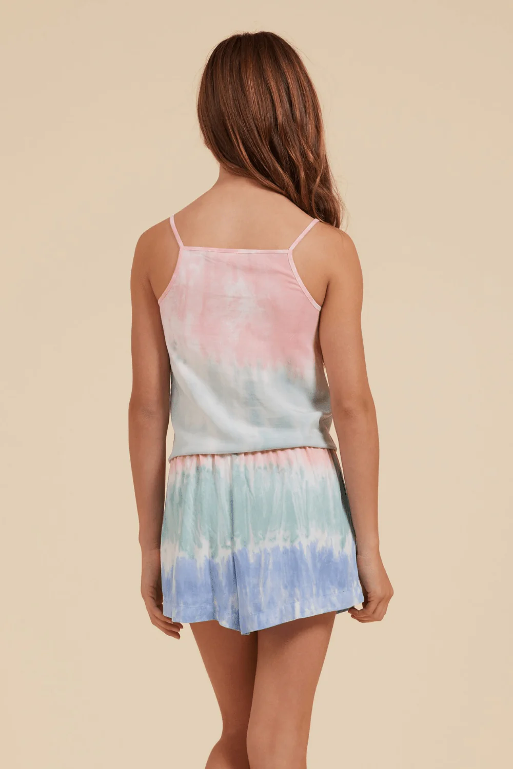 Havana Tie Dye Tie Front Button Up Tank - Image 2