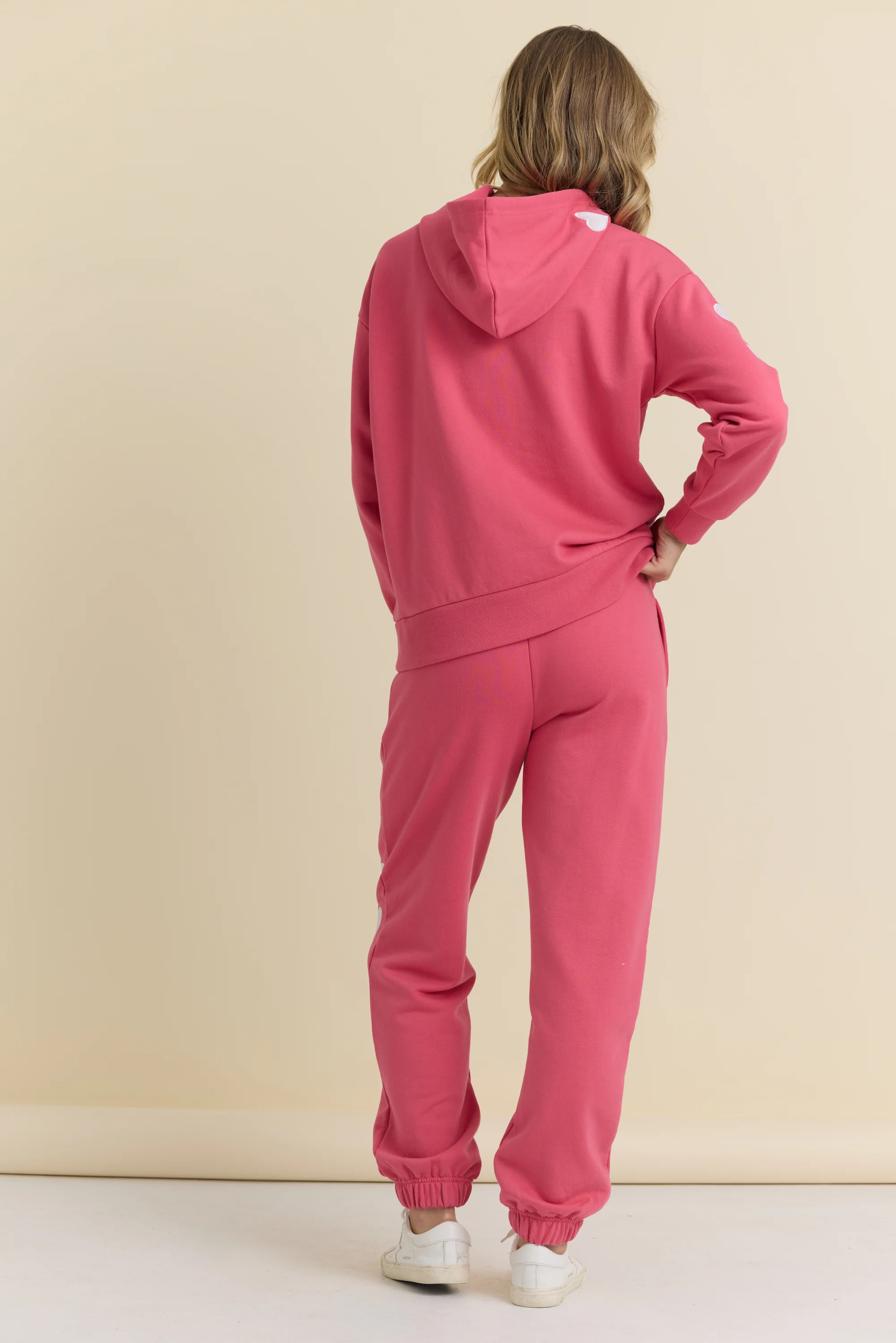 Heart Embroidered French Terry Joggers - Image 4
