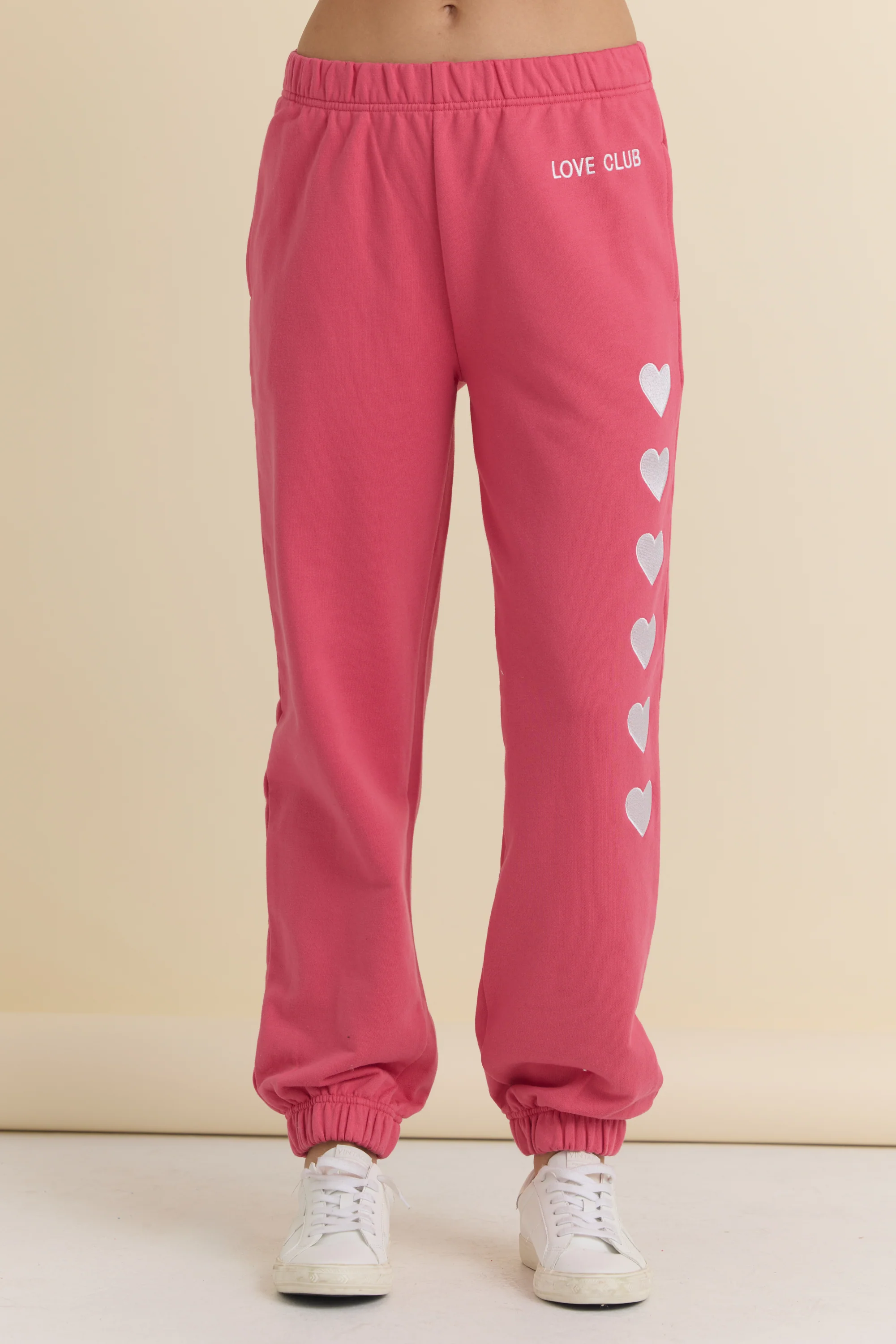 Heart Embroidered French Terry Joggers - Image 5