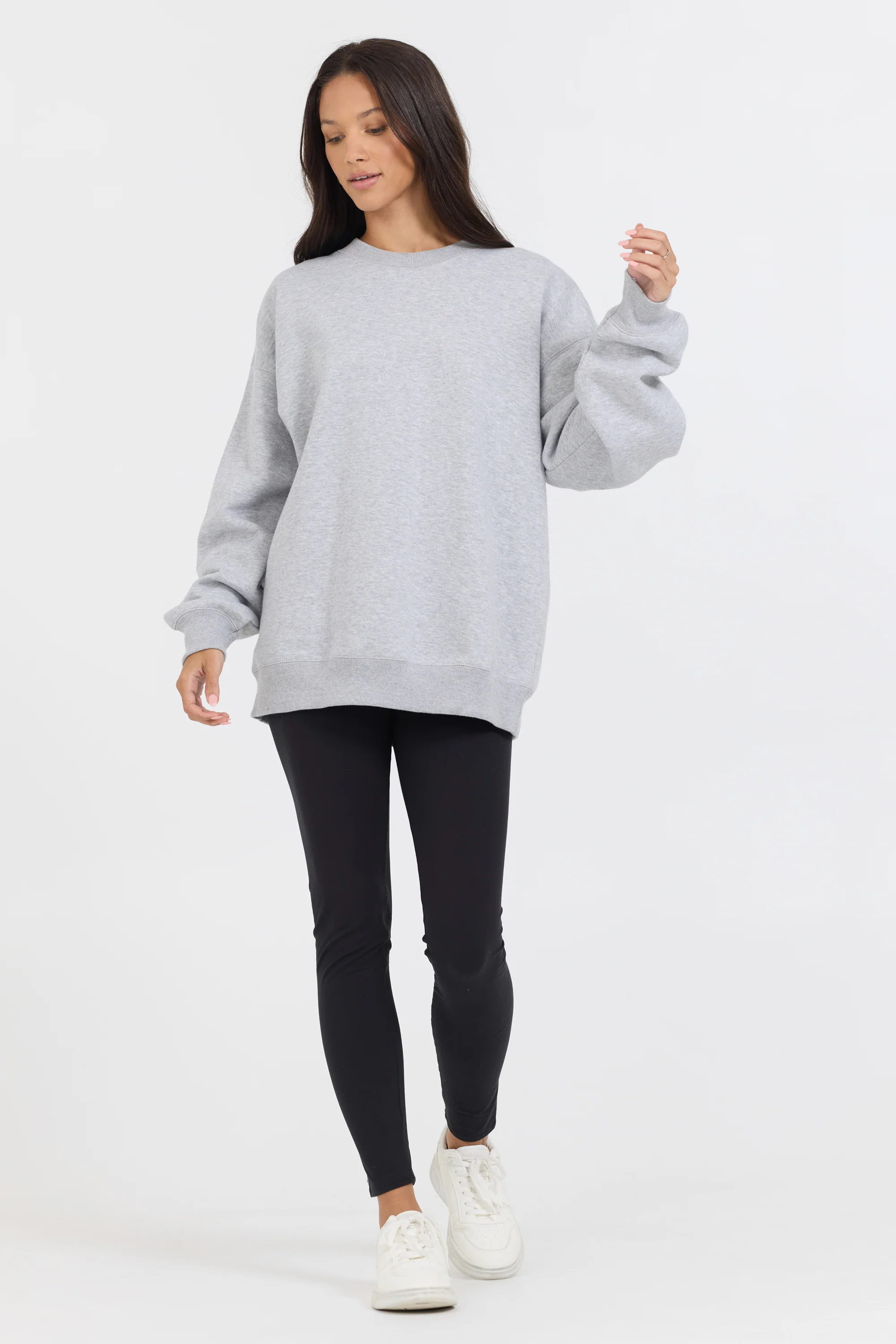 Heather Grey Proweave Crewneck Sweatshirt - Image 3