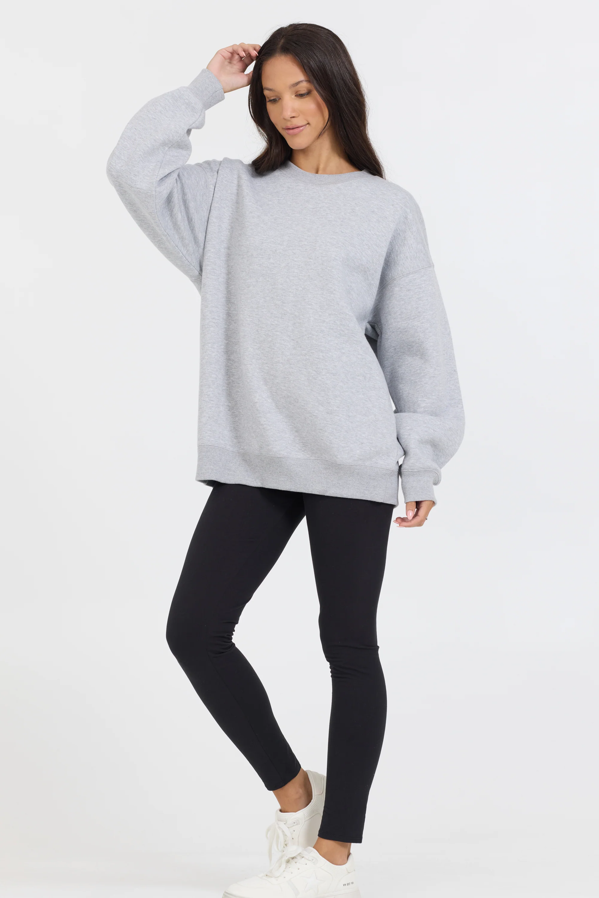 Heather Grey Proweave Crewneck Sweatshirt - Image 4