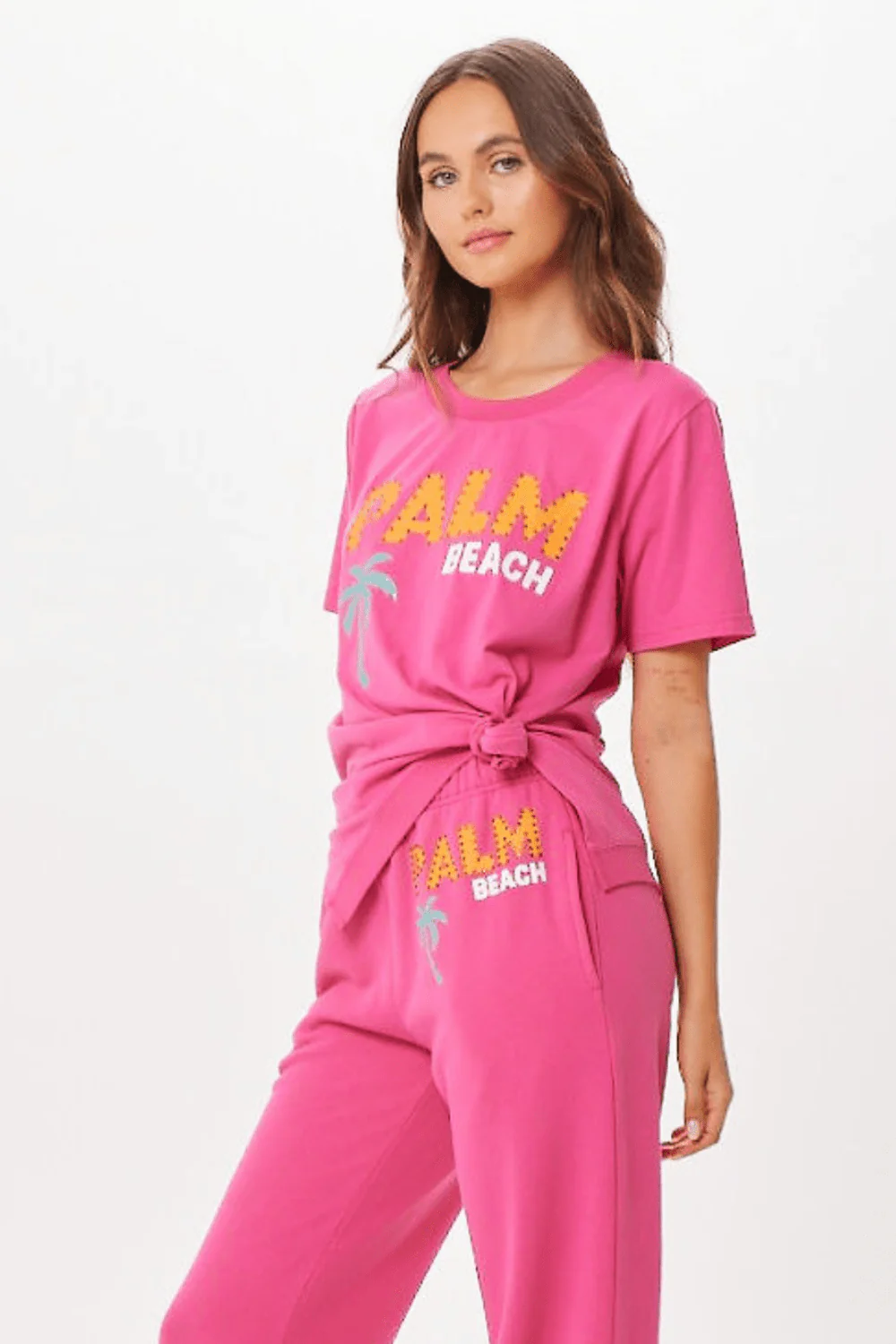 Hot Pink Palm Beach Jet Setter T-Shirt - Image 2