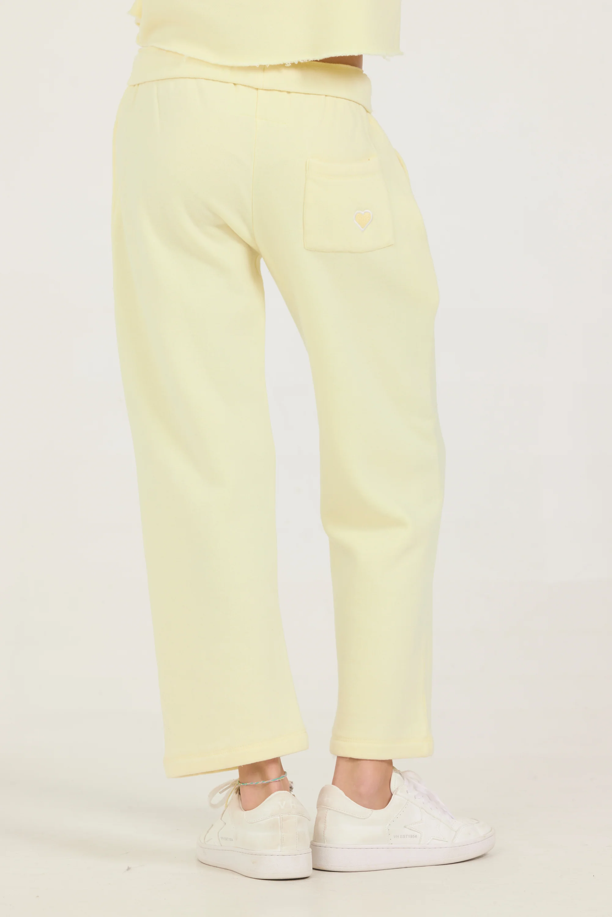 Kids Burnout Wide Leg Heart Back Pocket Pants - Image 3