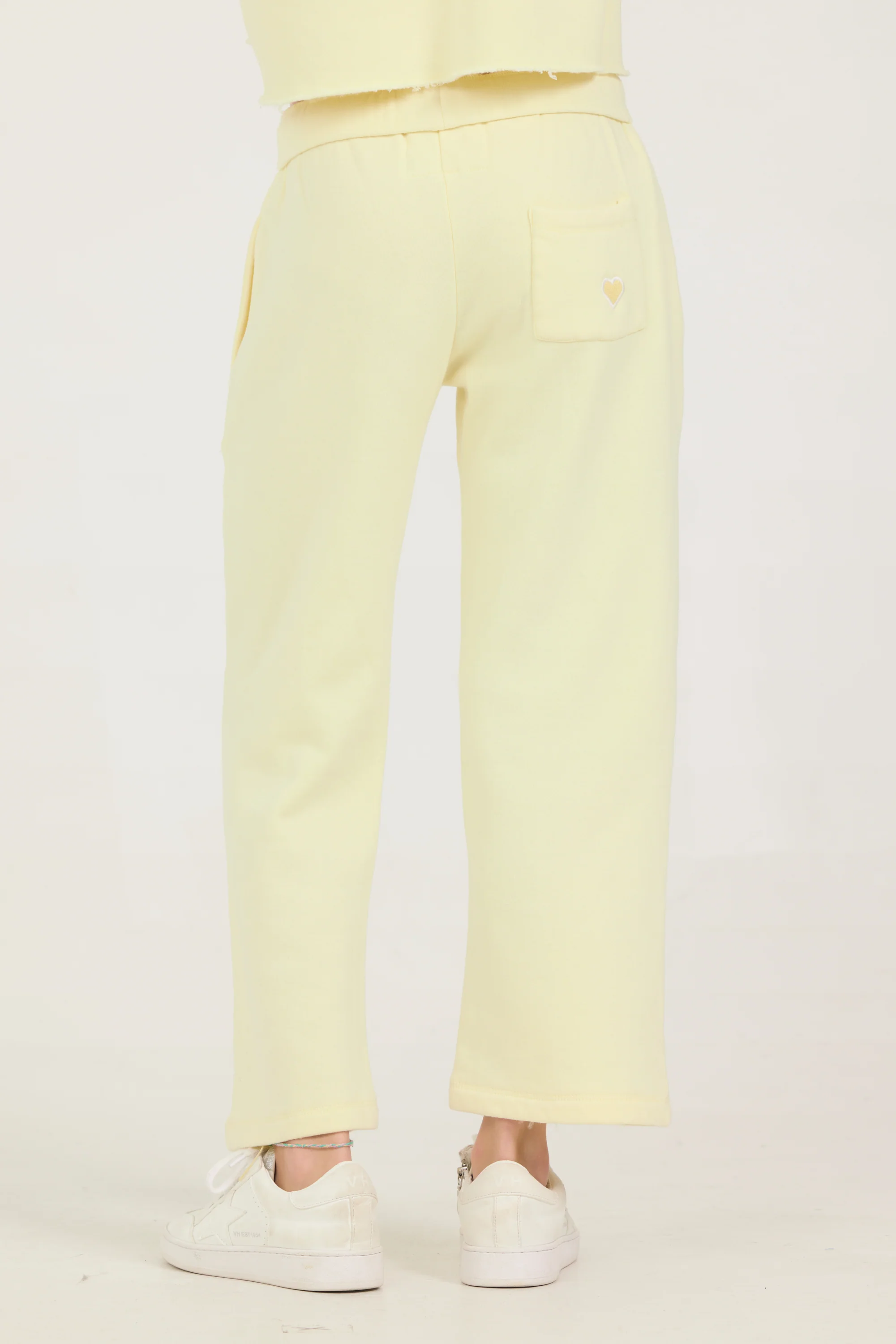 Kids Burnout Wide Leg Heart Back Pocket Pants - Image 4