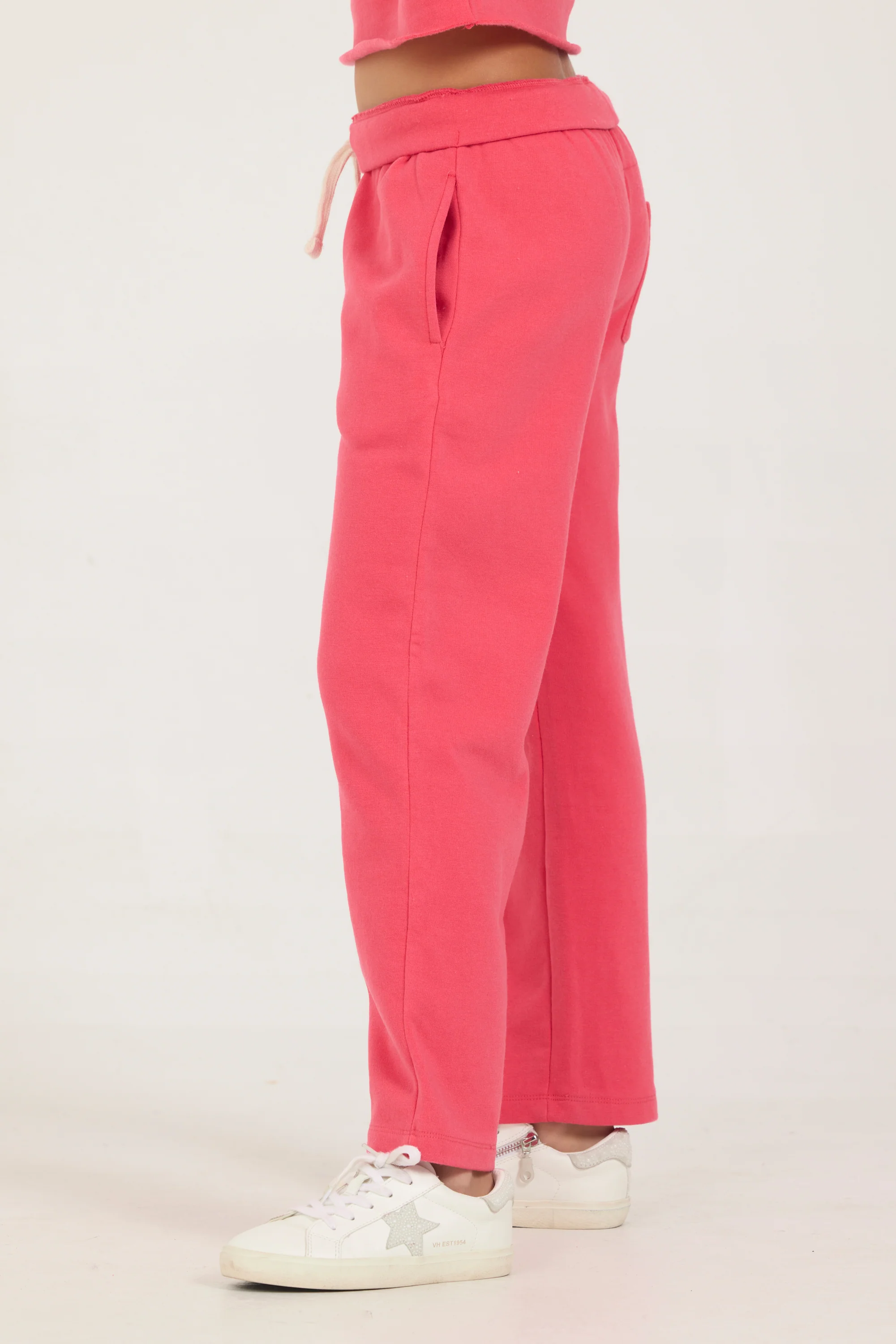 Kids Burnout Wide Leg Heart Back Pocket Pants - Image 7