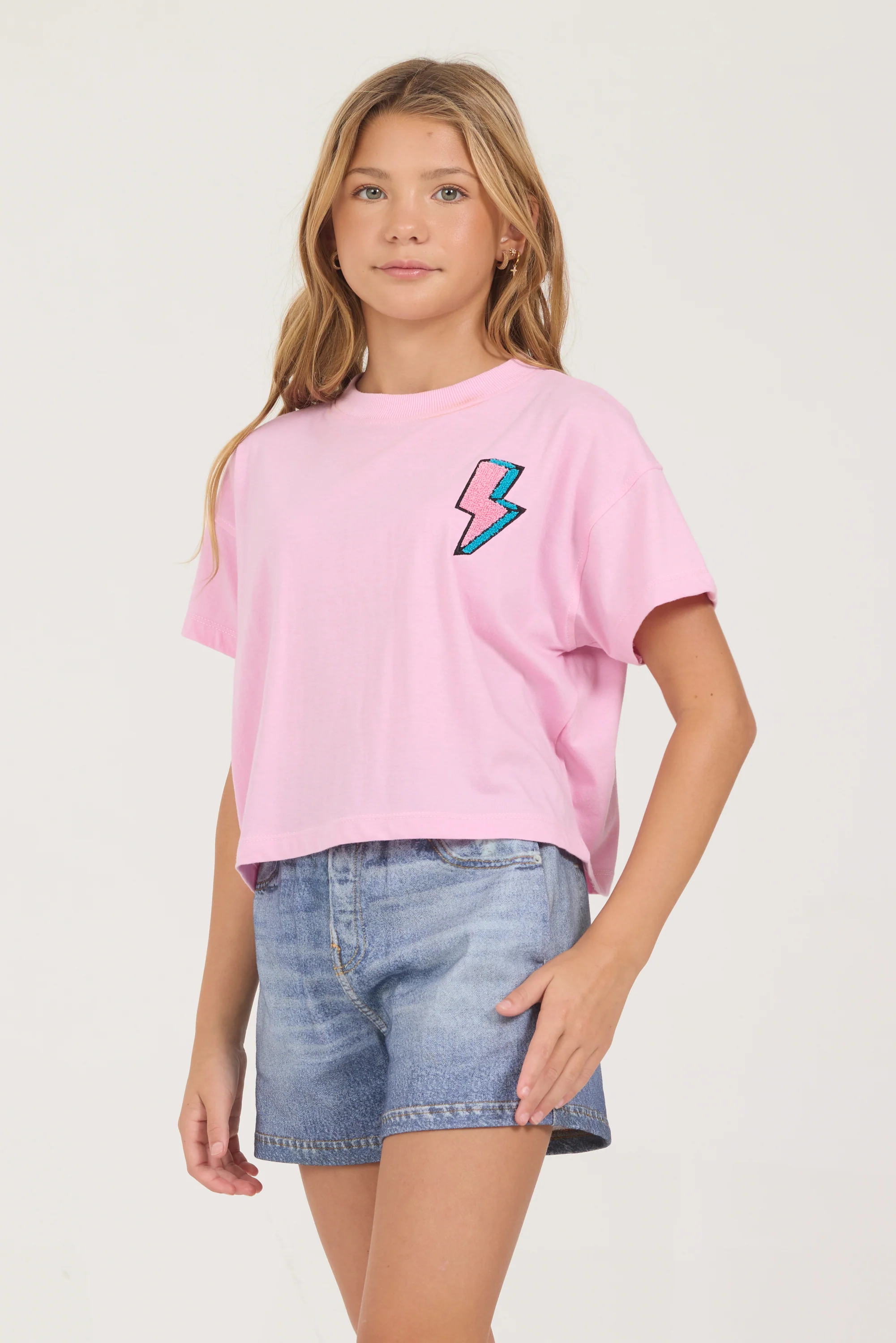 Kids Faux Denim Short - Image 3