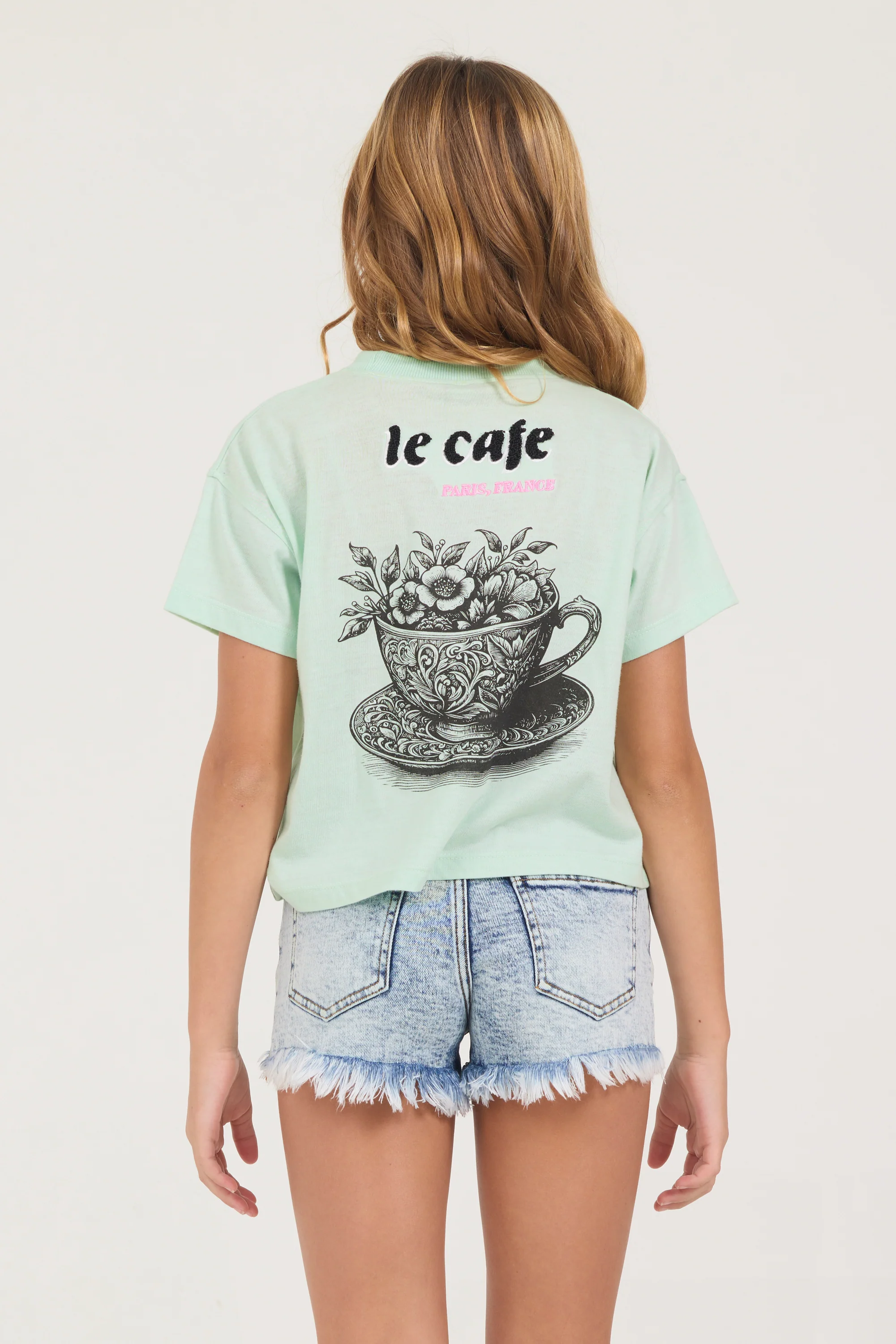 Kids Mint Le Cafe Tee - Image 2