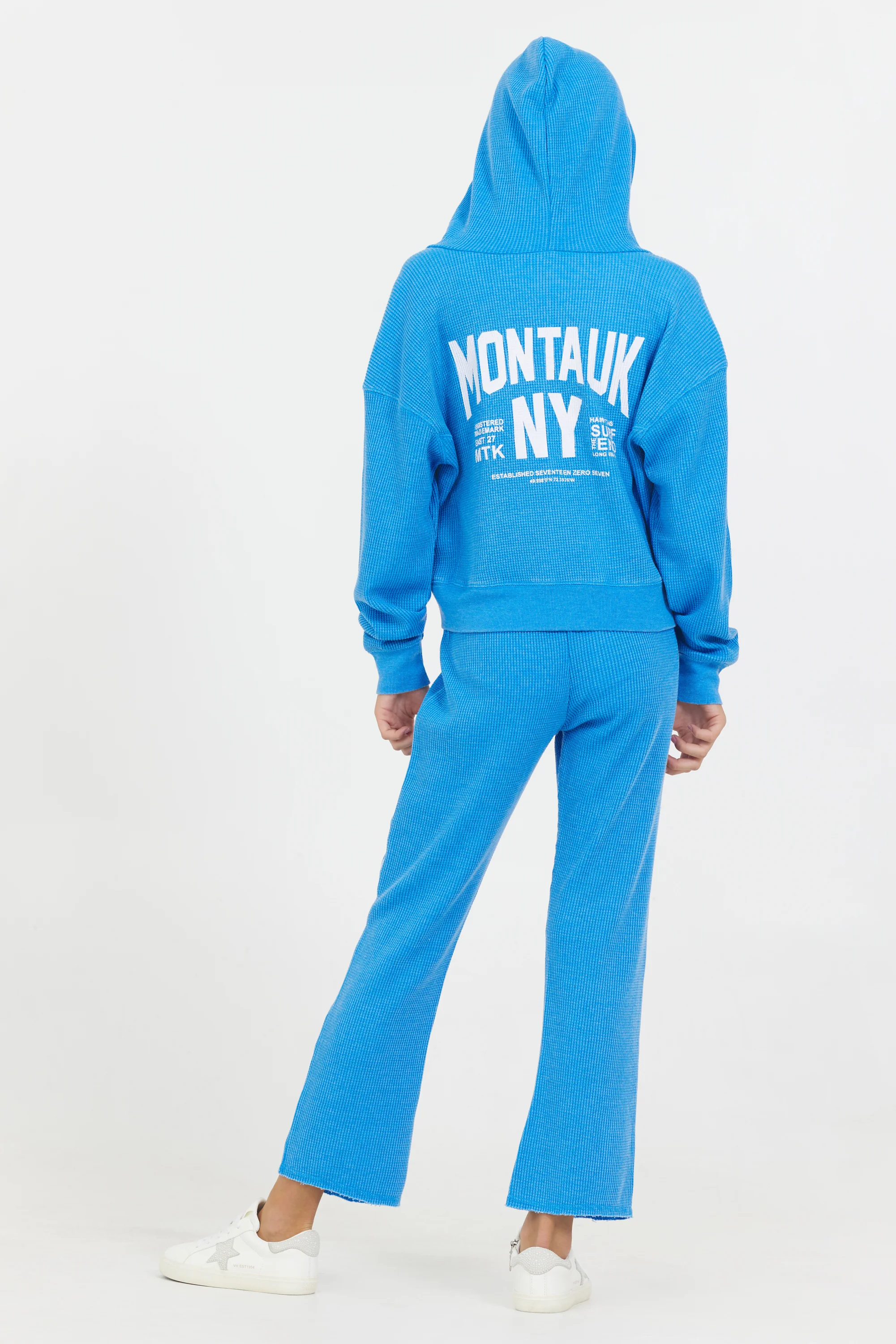 Kids "Montauk" Burnout Thermal Zip Hoodie - Image 3