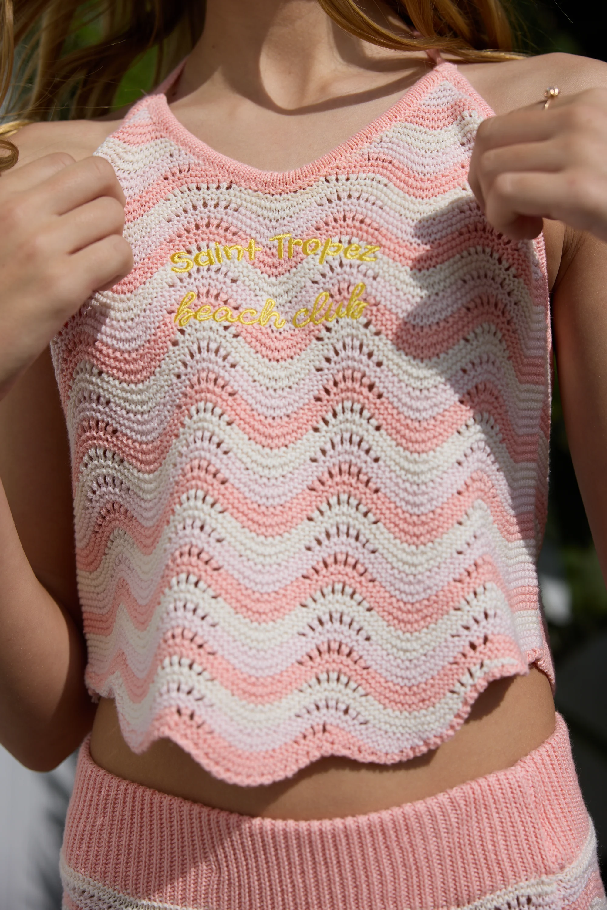 Kids Multi Crochet Tank with Embroidery - Image 2