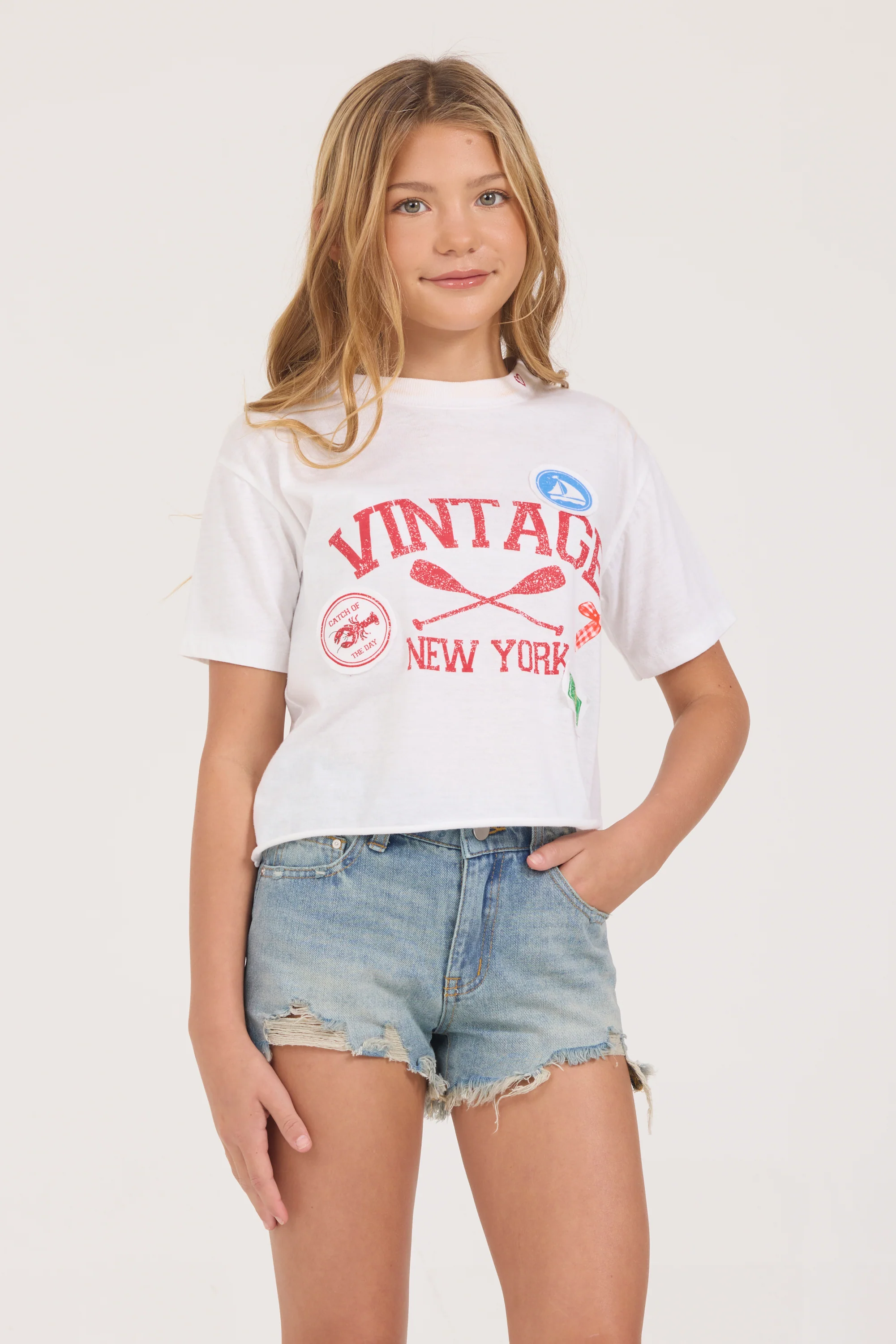 Kids Vintage Patch Tee