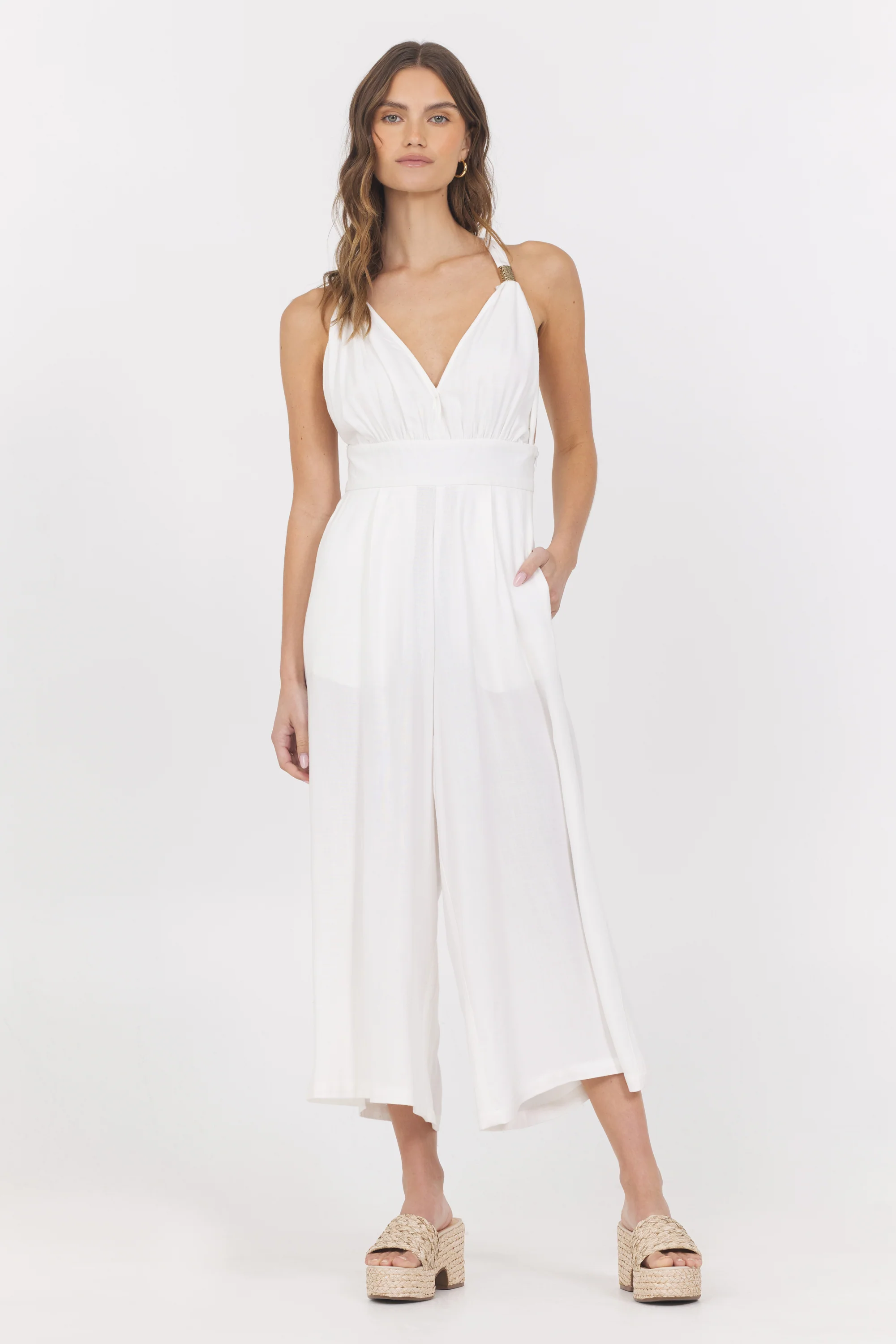 Linen Blend Jumpsuit - Image 2