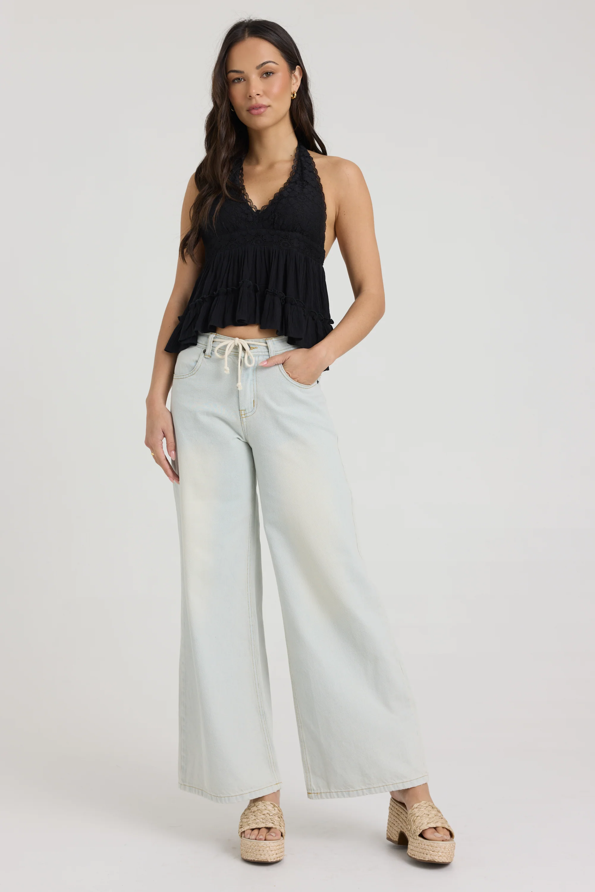 Halter Top with Lace - Image 2