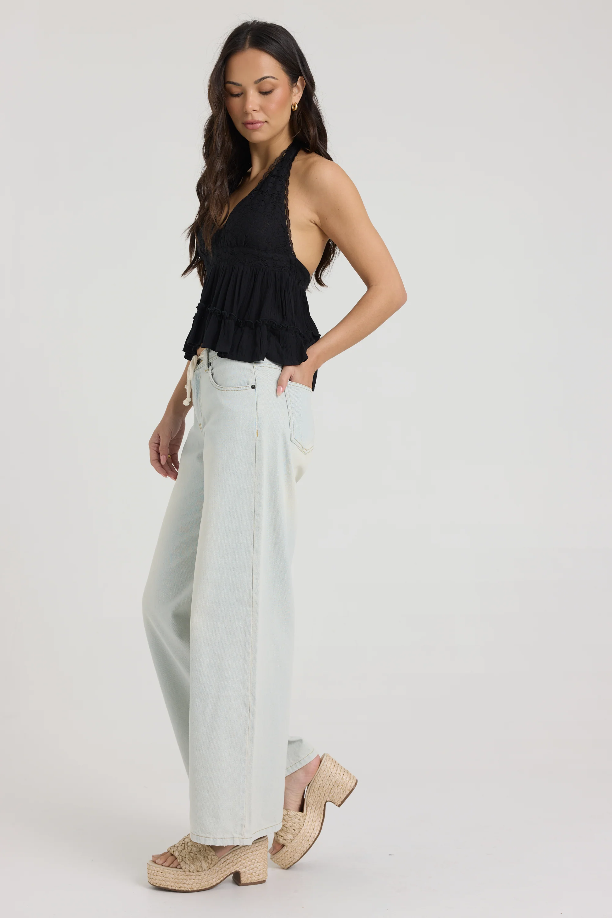 Halter Top with Lace - Image 3