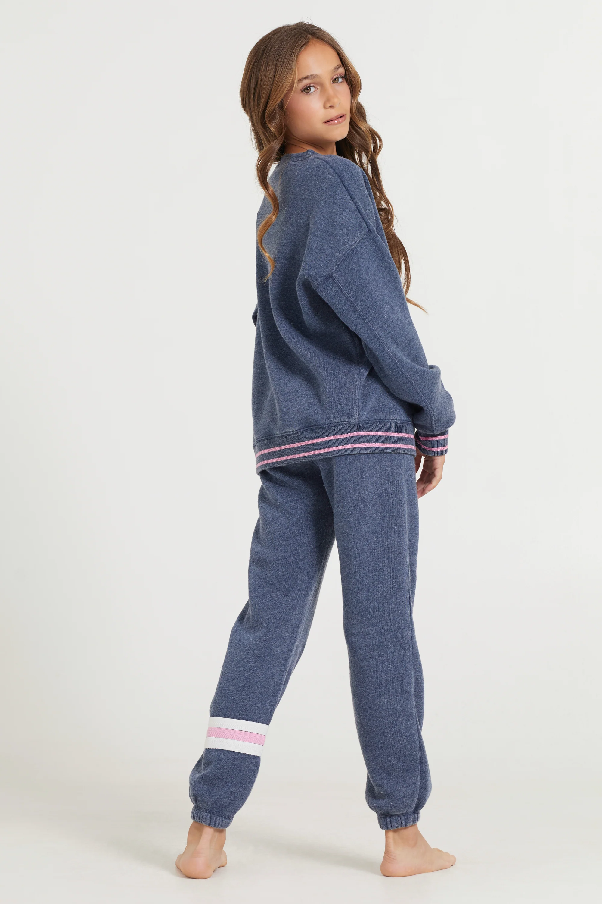 Kids Navy Aspen Patch Crew - Image 2