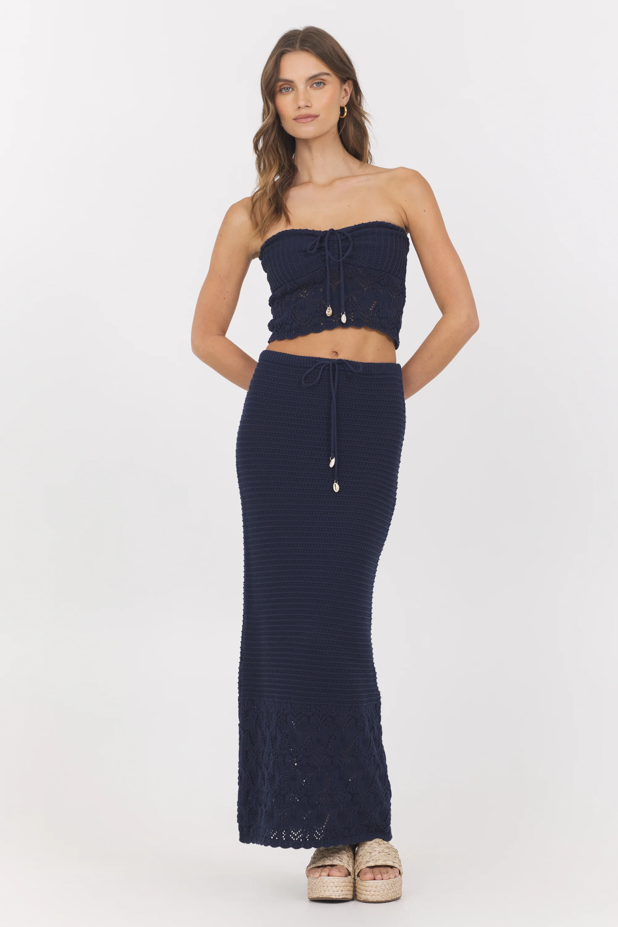 Navy Crochet Tube Top - Image 2