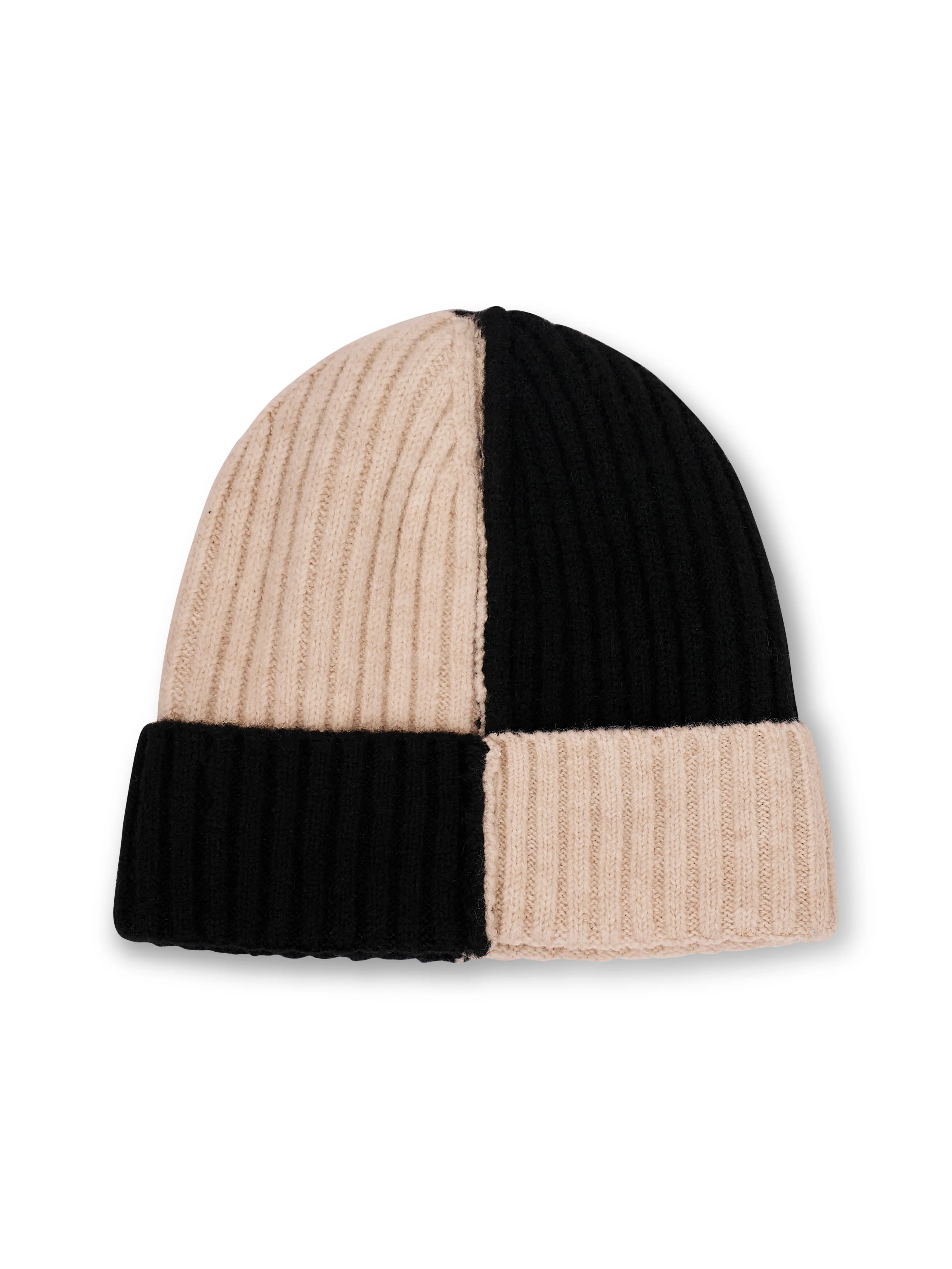 SEAM PATTERN BEANIE - BLACK - Image 4
