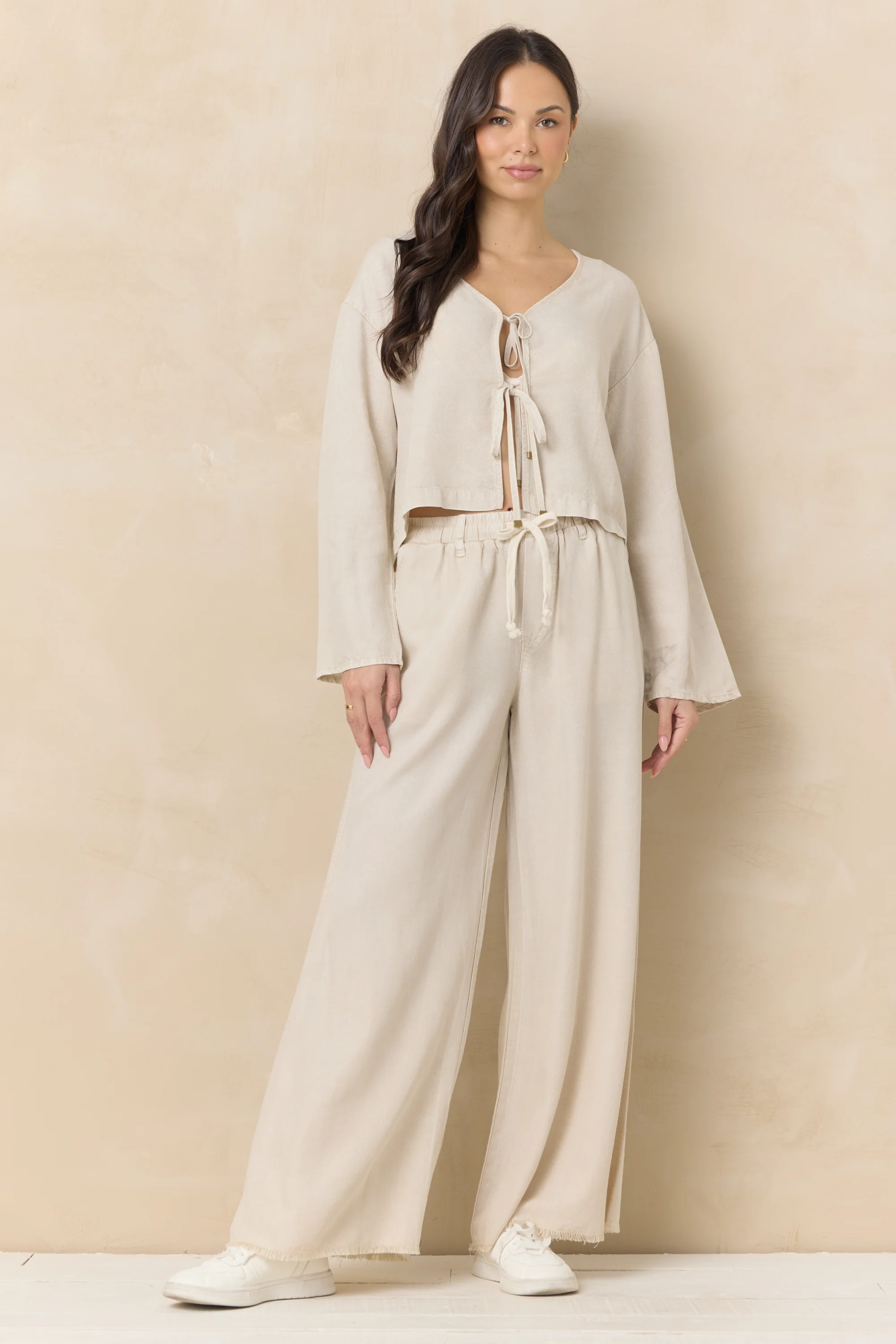 Soft Tan Wide Leg Pant - Image 4