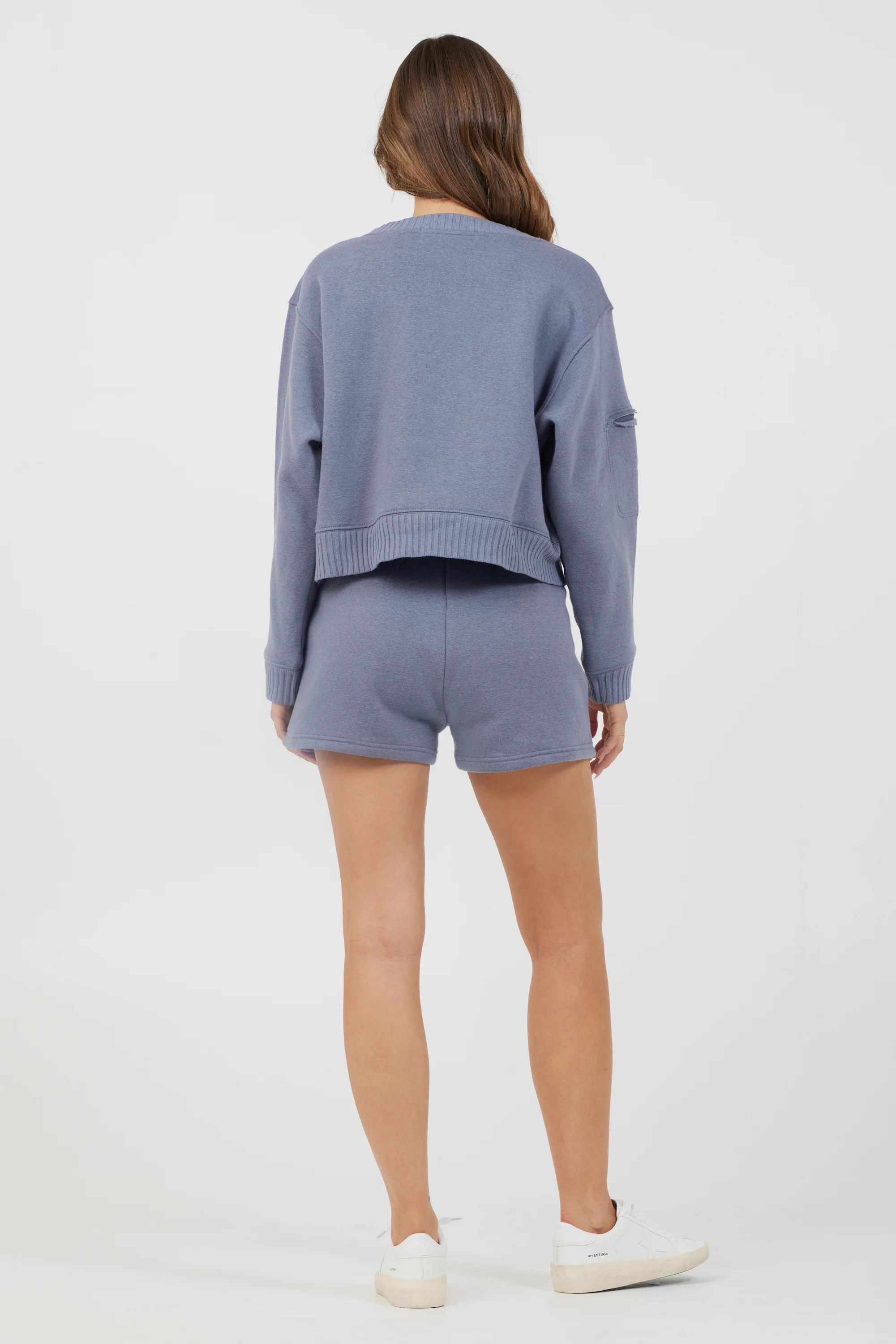 Storm Blue Essential Fleece Crewneck - Image 6