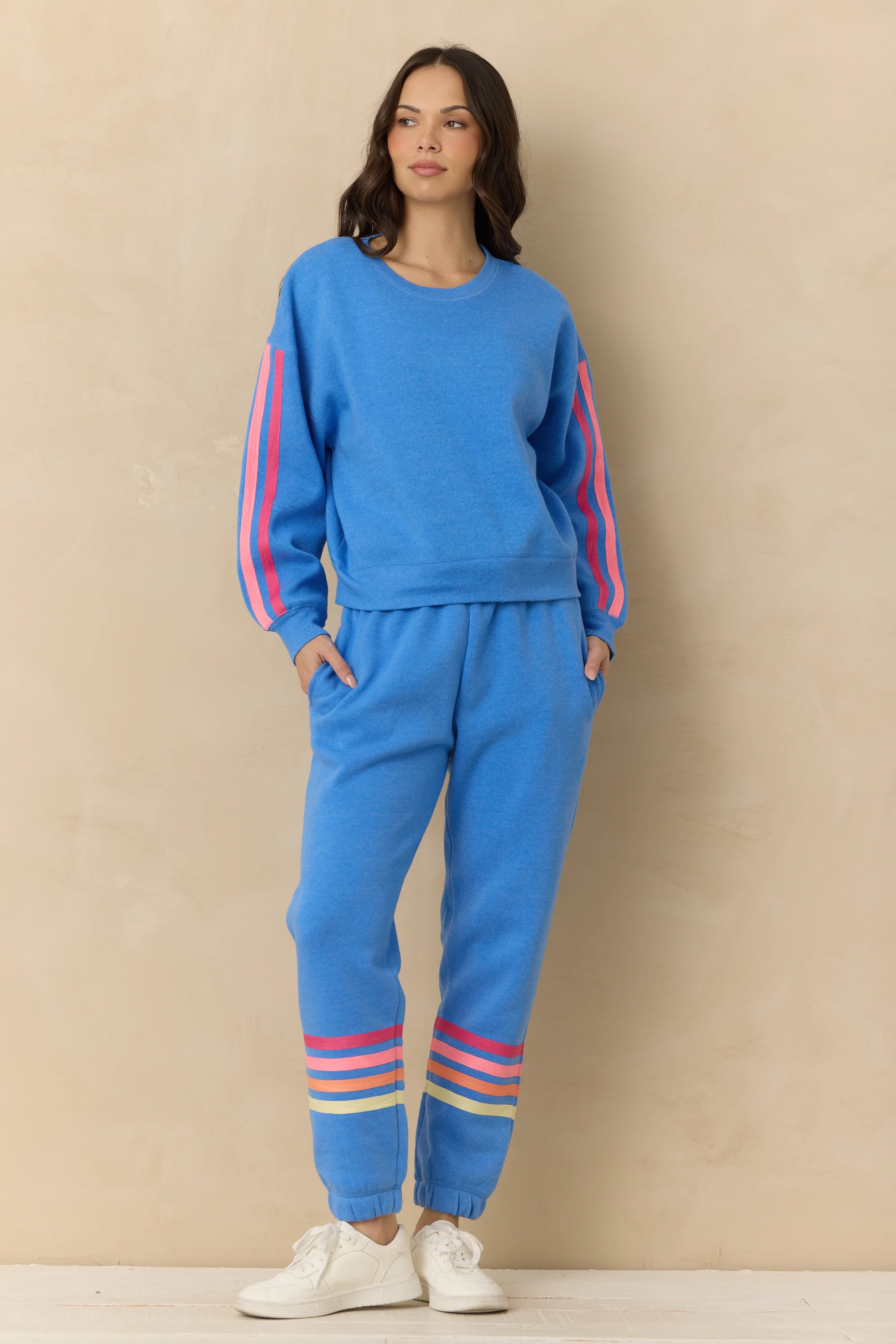 Stripe Heather Fleece Jogger - Image 4