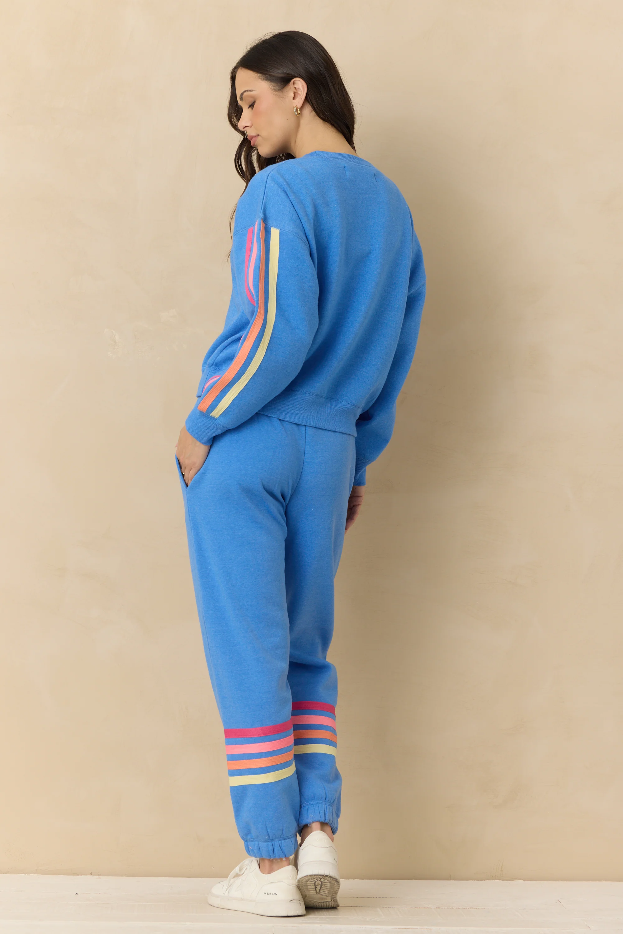 Stripe Heather Fleece Jogger - Image 5