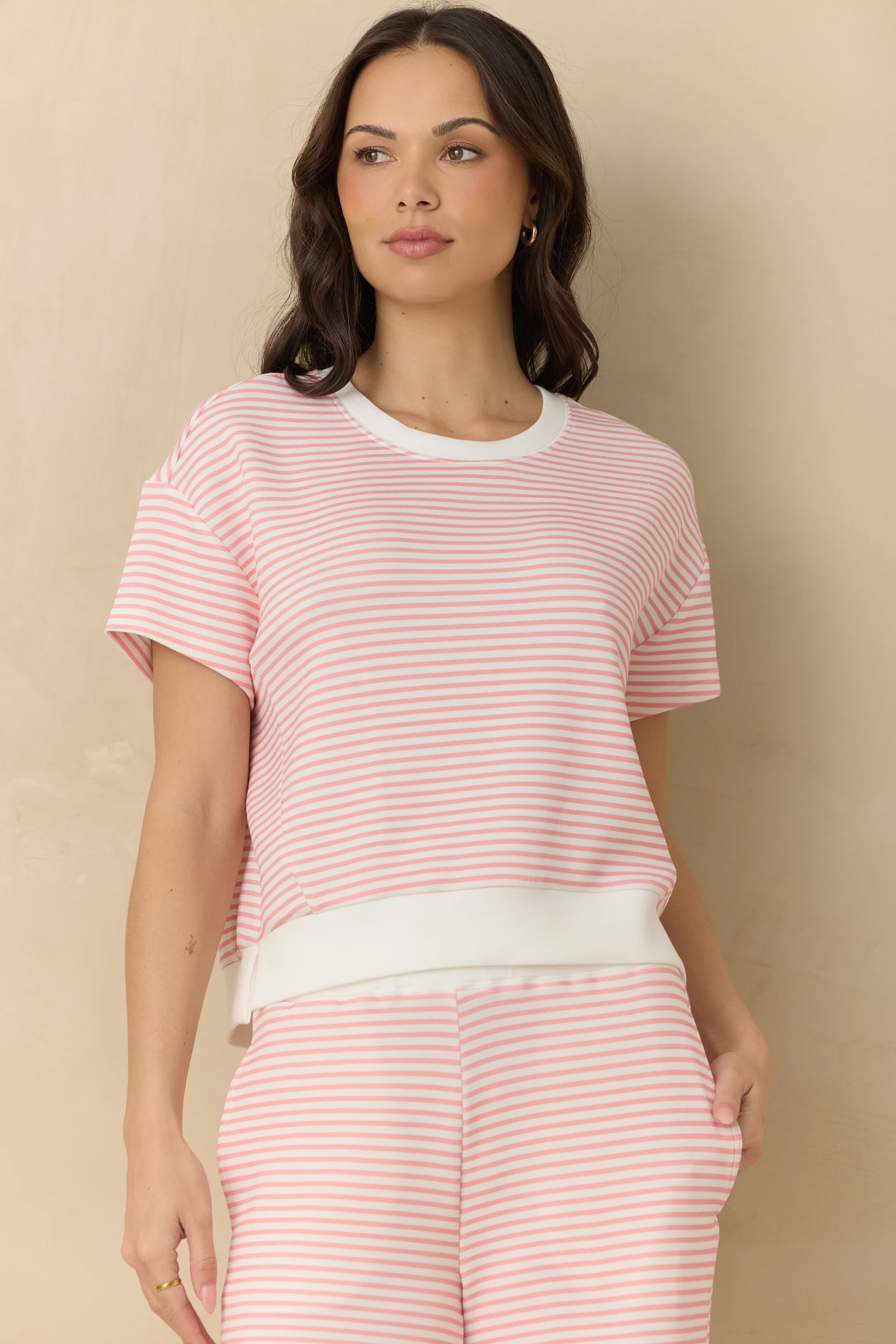 Striped Cloud Fleece Tee - Image 6