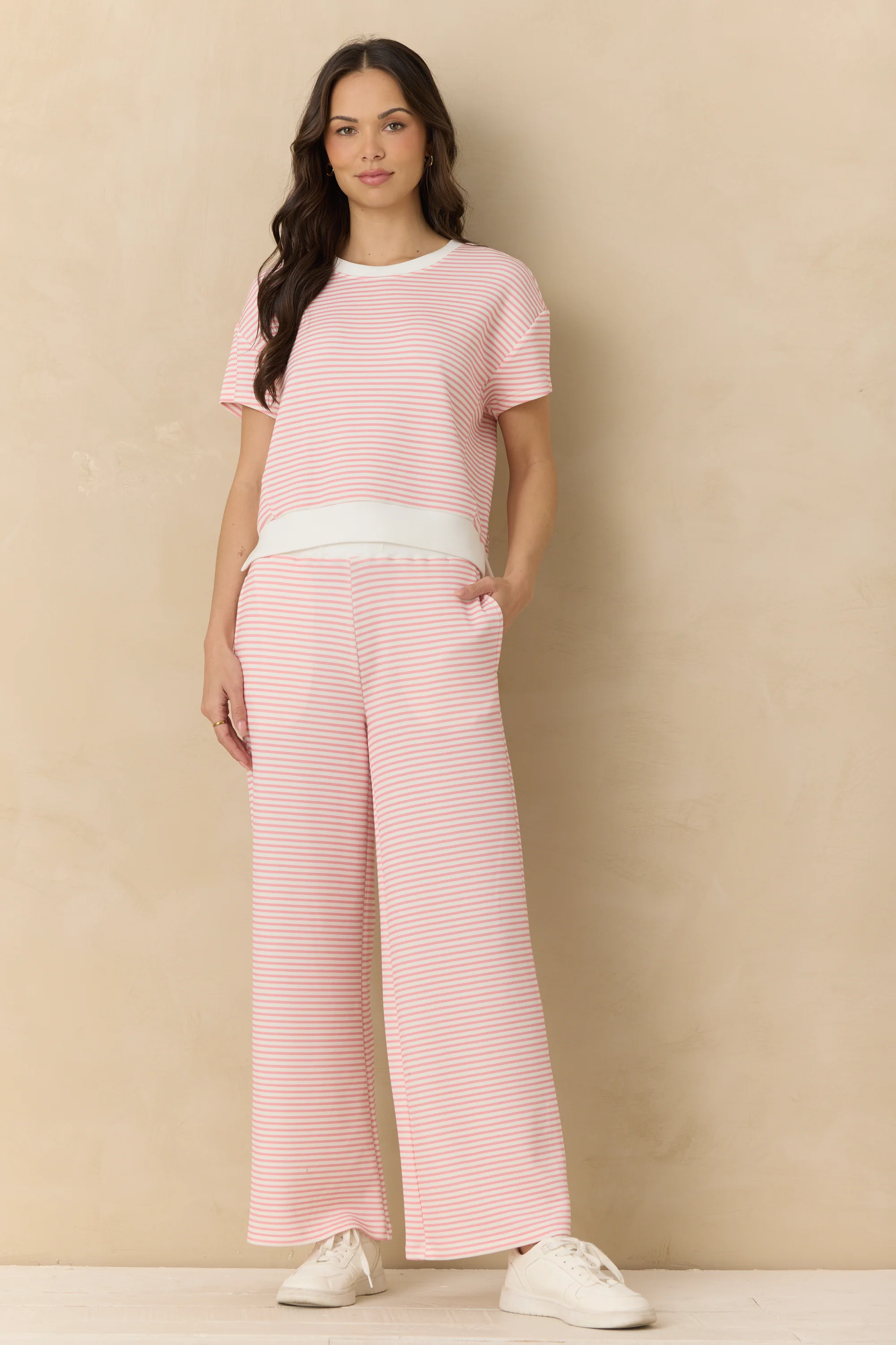 Striped Cloud Fleece Wide Leg Pant - Image 11