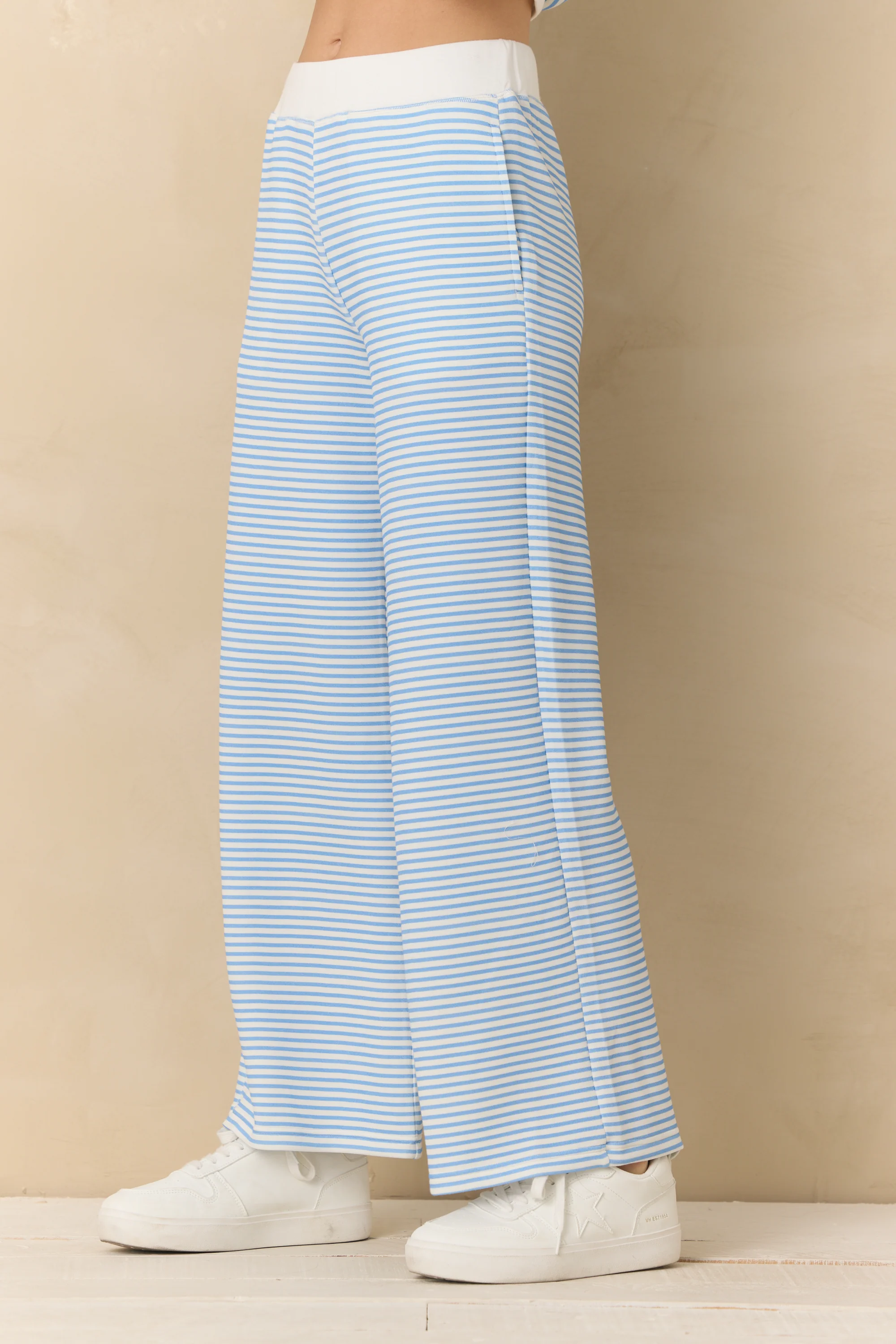 Striped Cloud Fleece Wide Leg Pant - Image 3