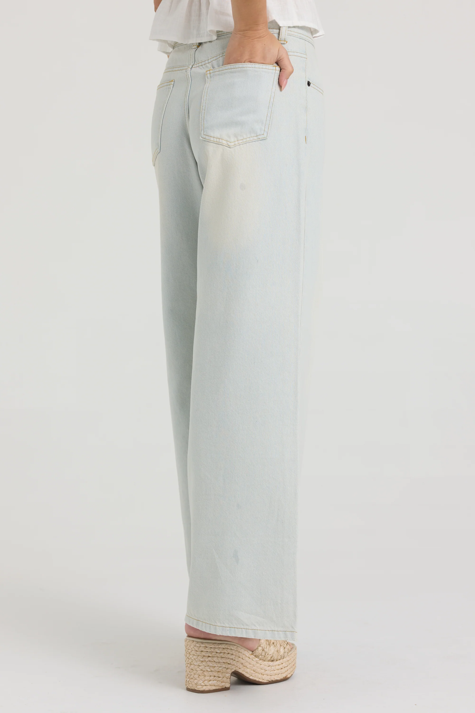 Stretch Linen Denim Pant - Image 4