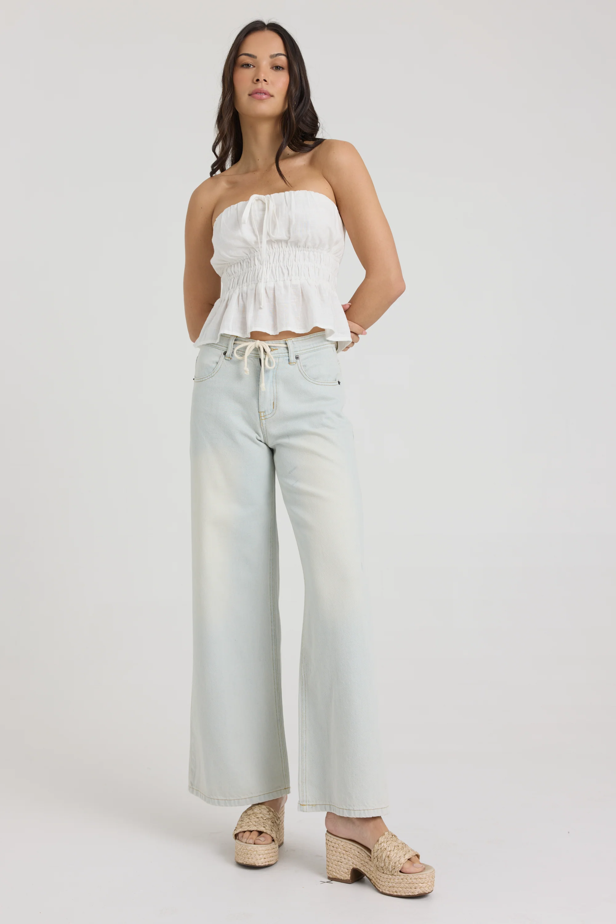 Linen Blend Halter Top - Image 2