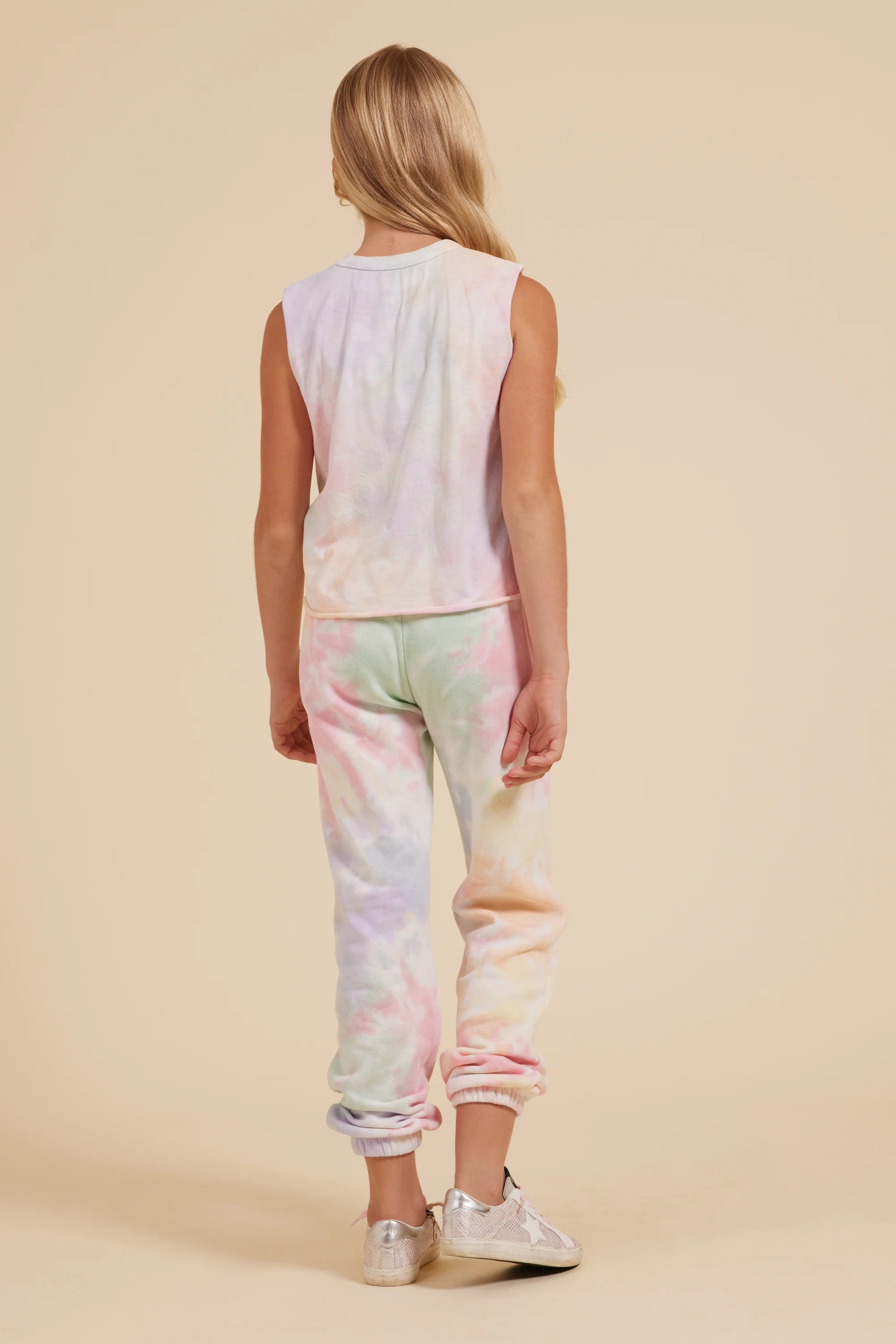 Tropical Summer Tie Dye Tie Front Tank - Image 2