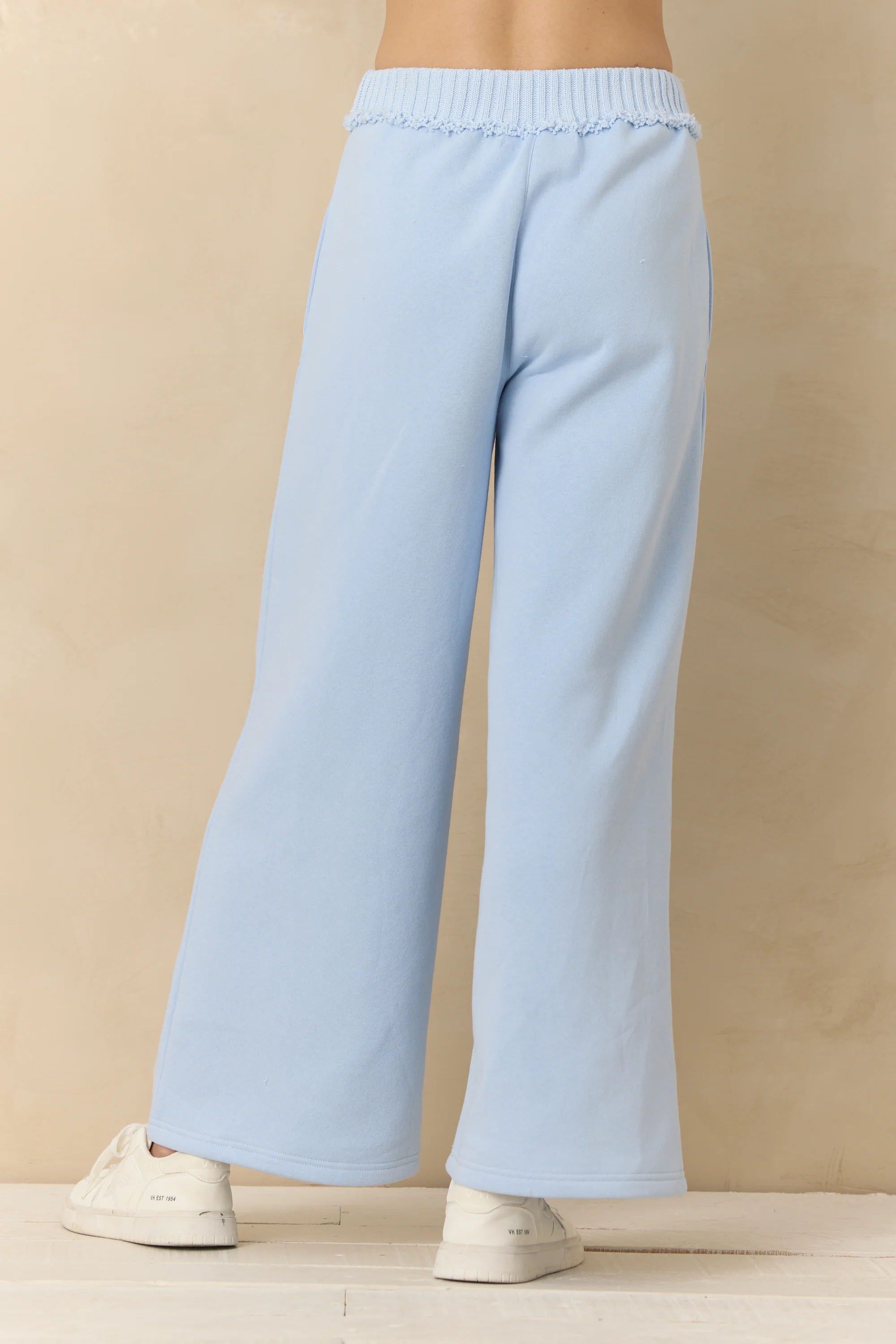 Vintage Fleece Wide Leg Pants with Rib - Image 6