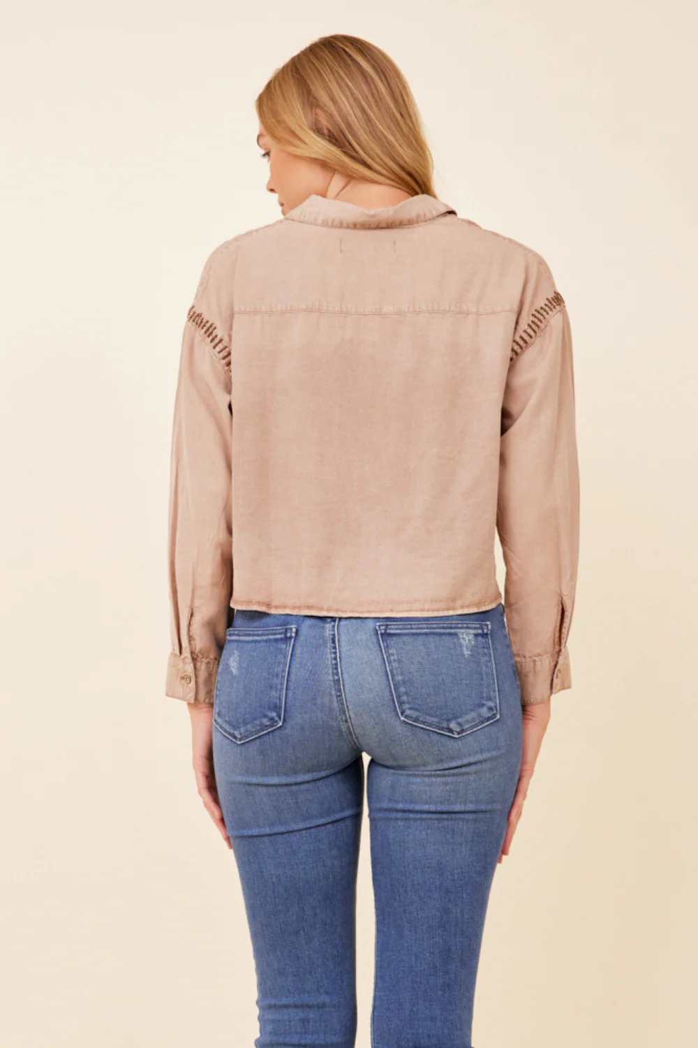 Washed Caramel W/ Tonal Darker Whip Stitching - Image 2