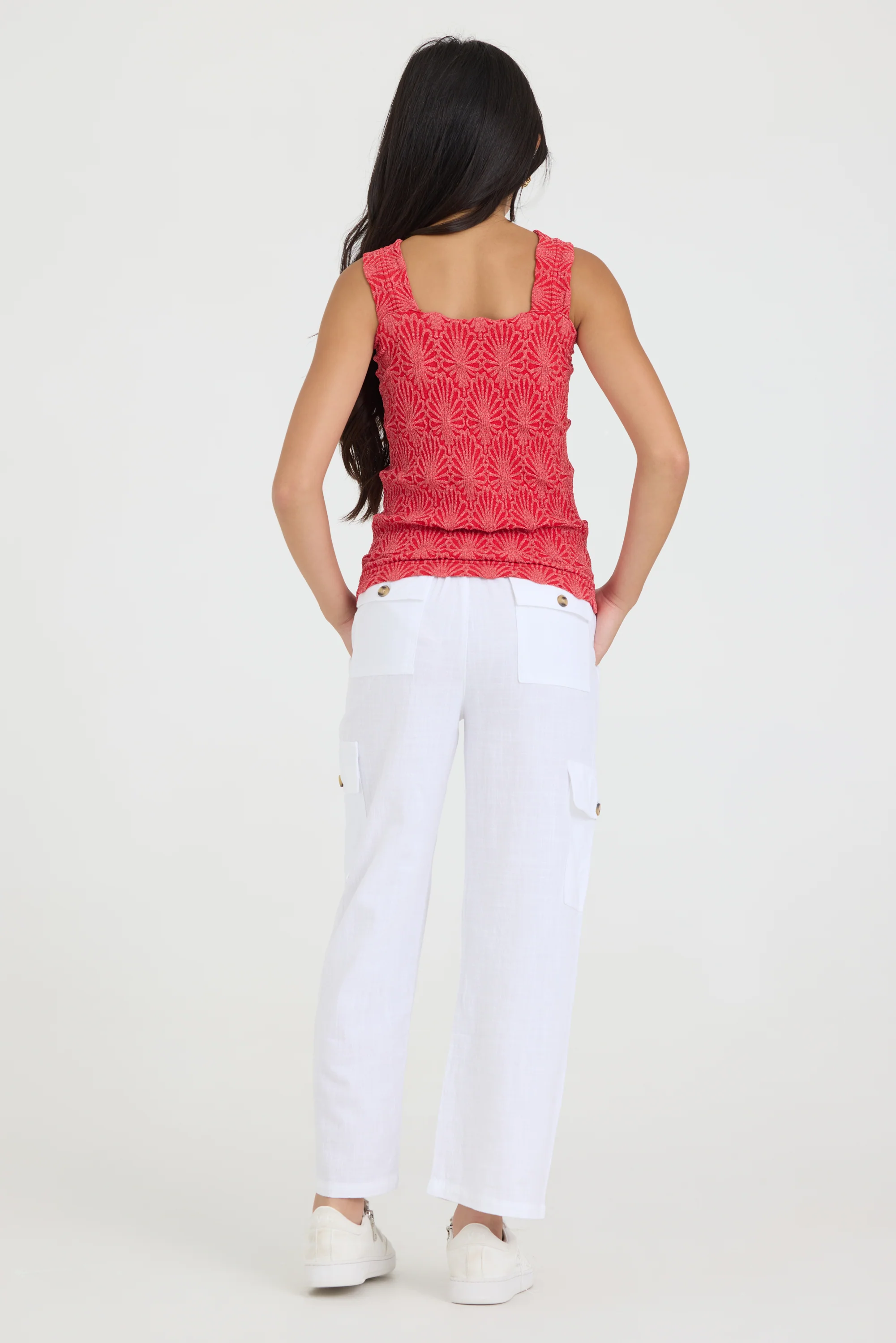 Kids White Cargo Pant - Image 2