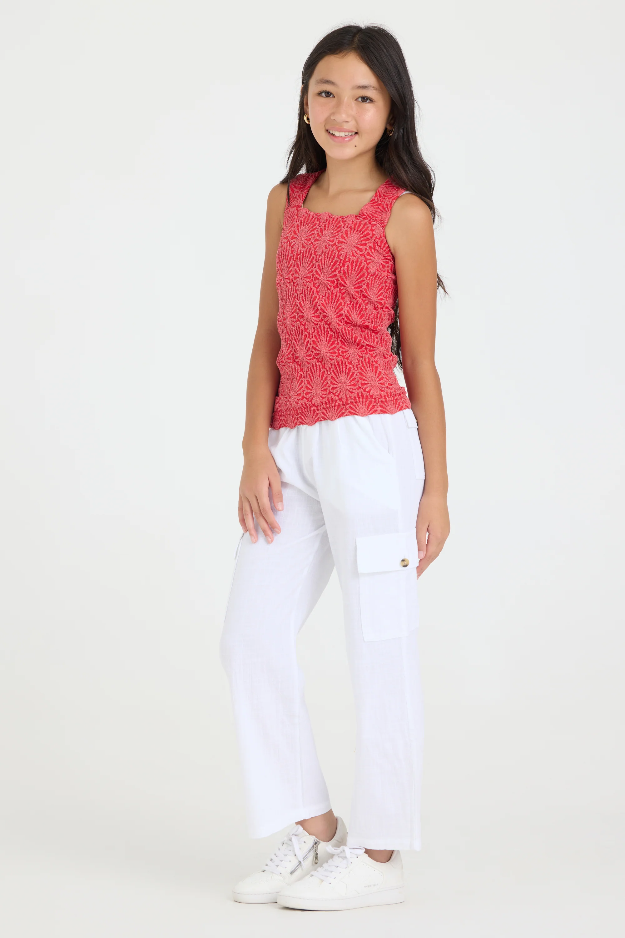 Kids White Cargo Pant - Image 3