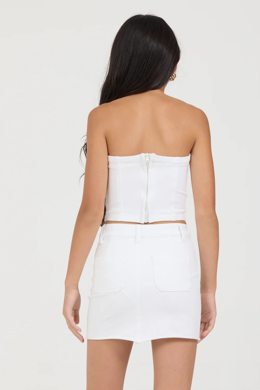 Kids White Strapless Bodice Top - Image 2