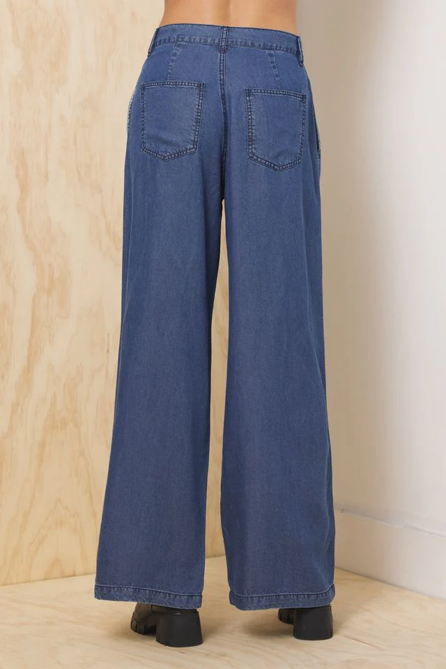 Tencel Wide Leg Trouser - Image 3