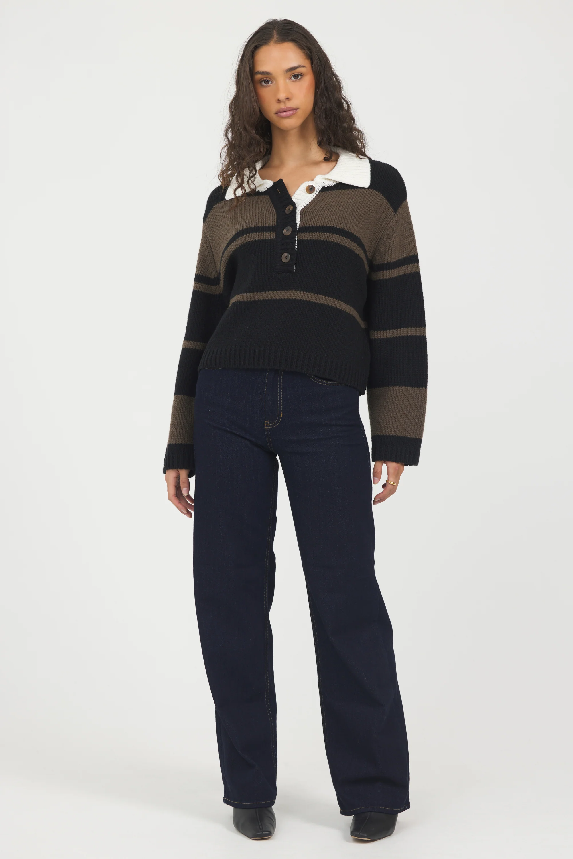 Woodland Stripe Collared Sweater - Image 4